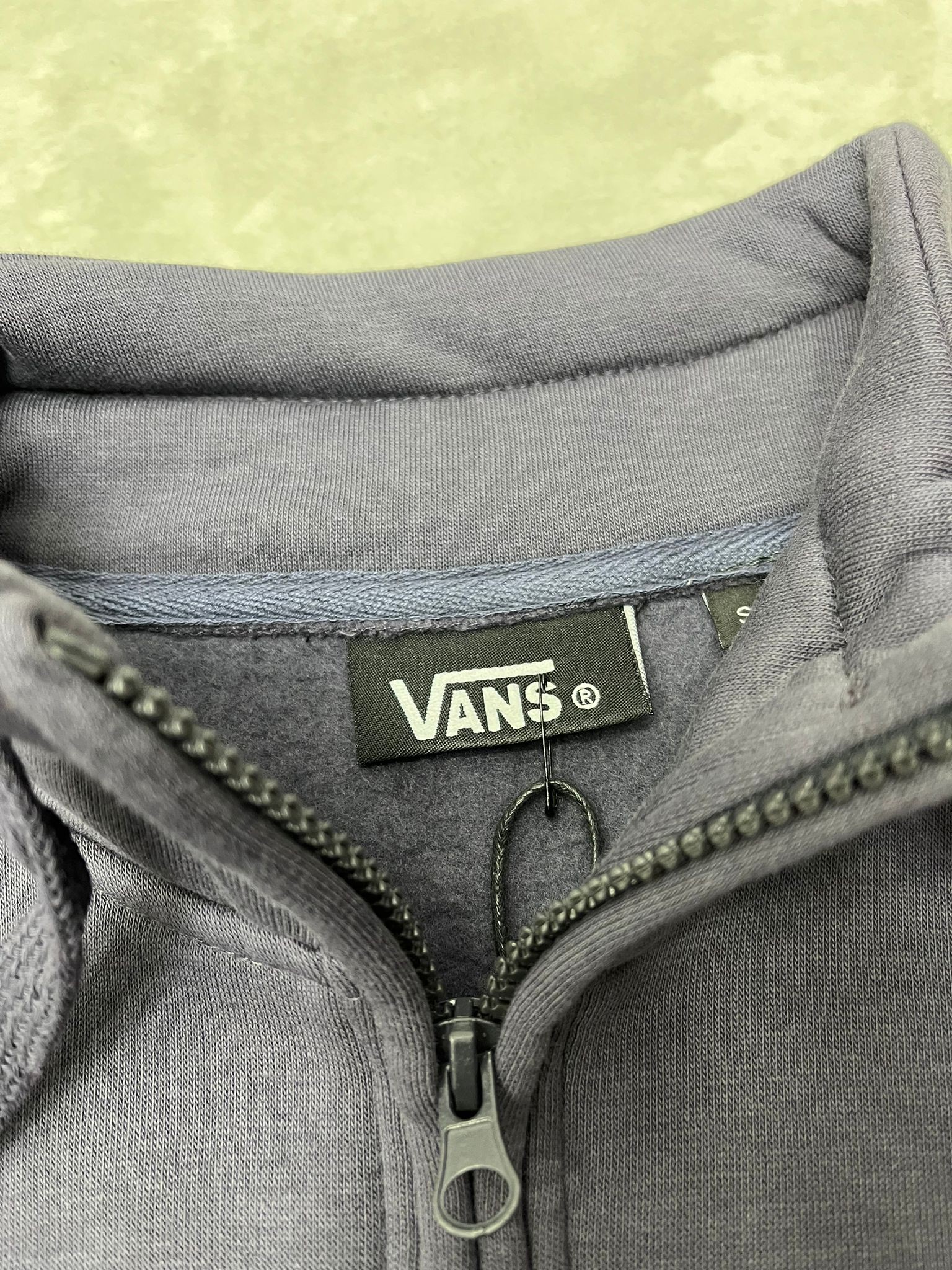 Yeni Sezon Yarım Fermuarlı Nakış Logo Antrasit Sweatshirt