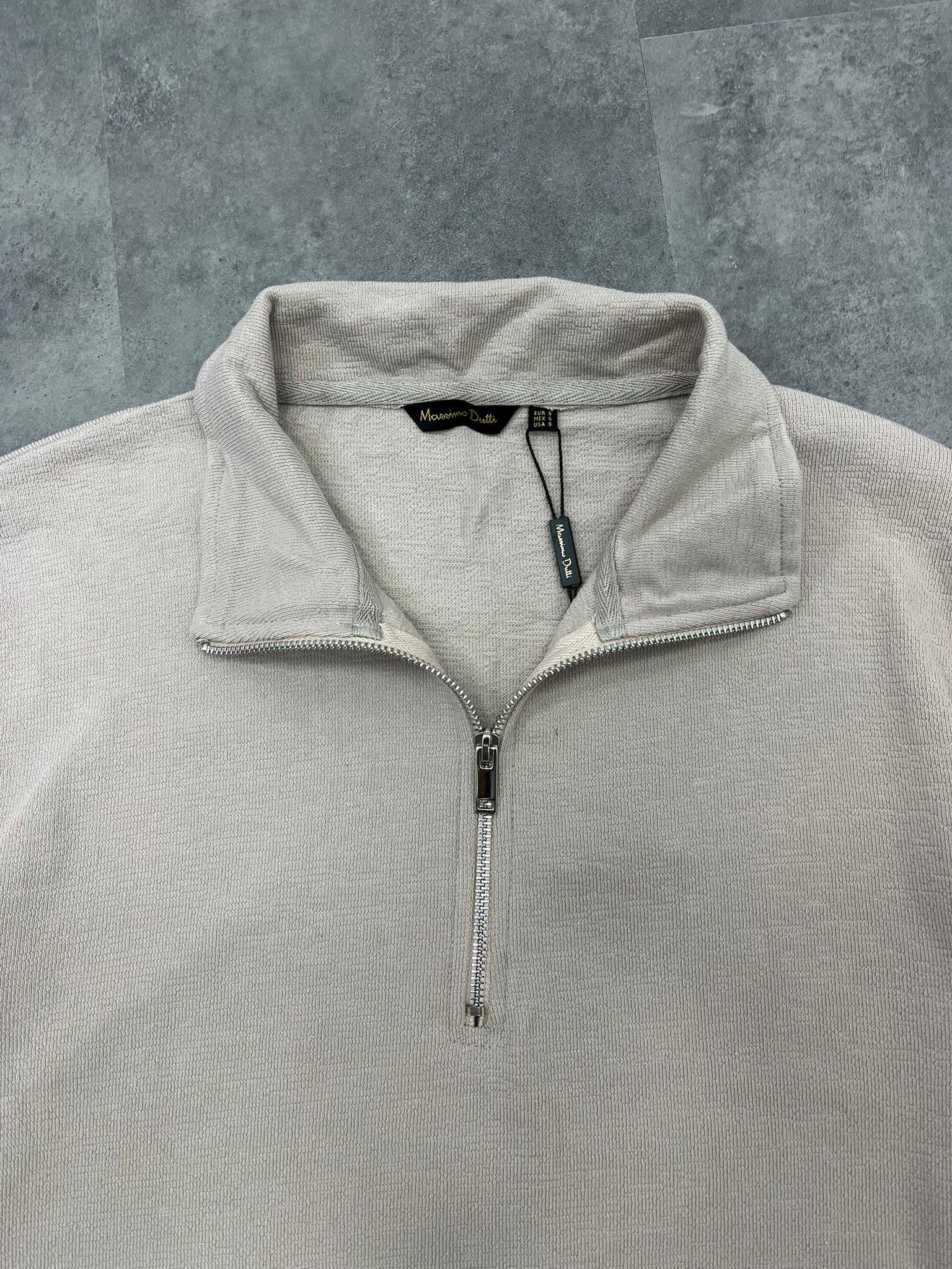 Yeni Sezon Triko Yarım Fermuarlı Sweatshirt