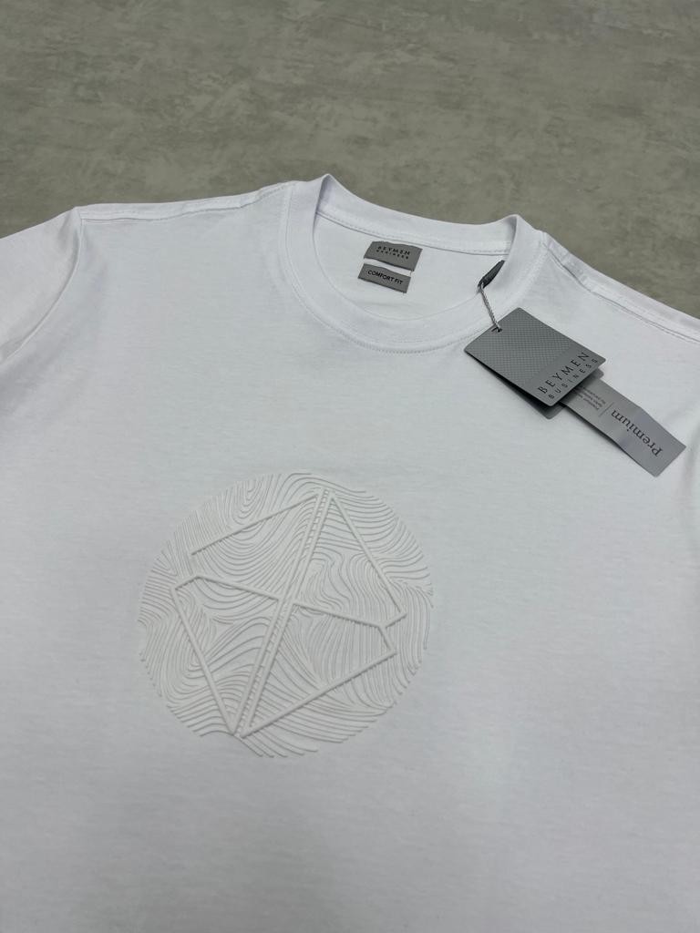 Classic Mid Logo White Basic T-shirt
