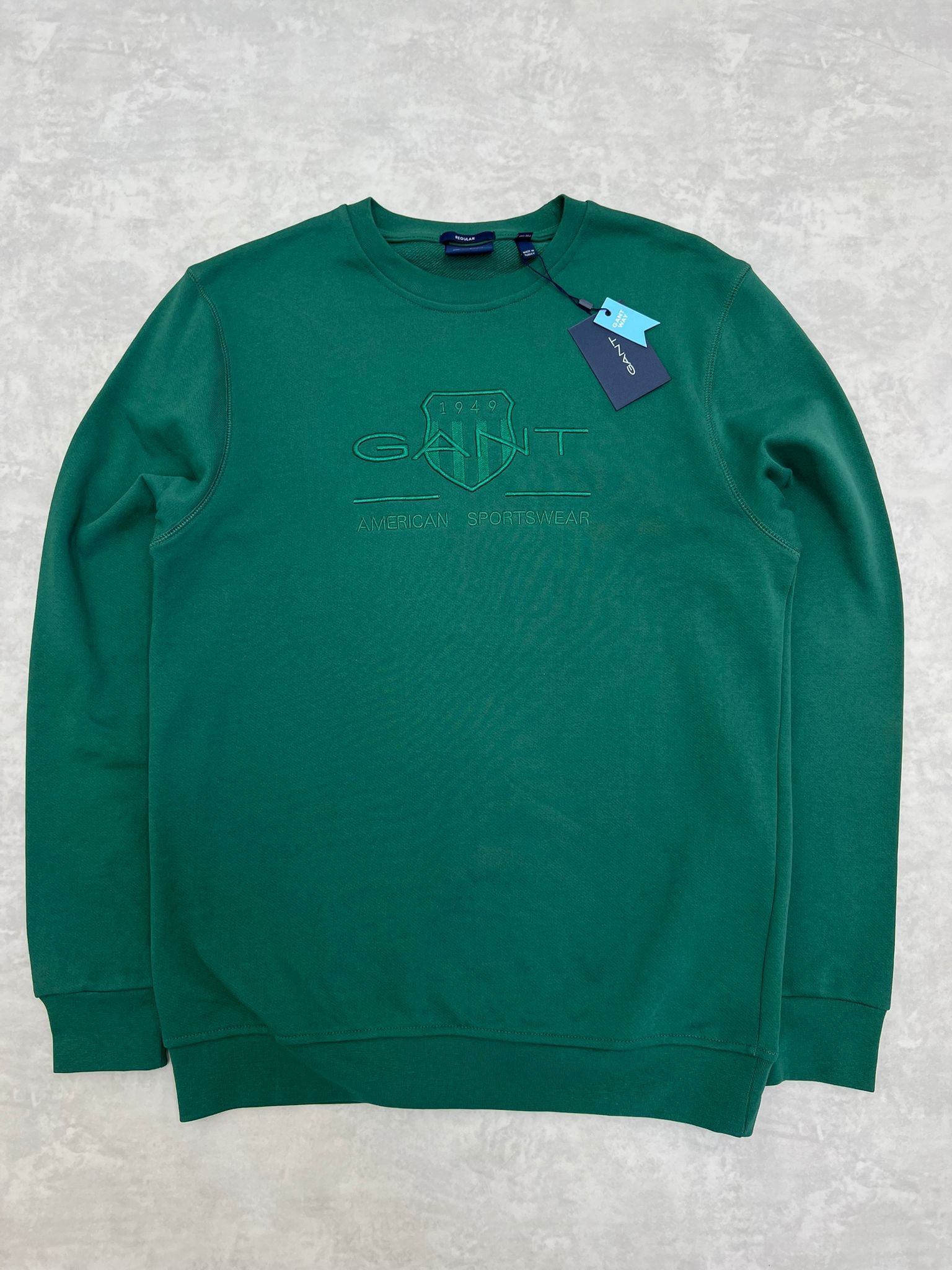 Yeni Sezon American Sportswear Mid İcon Full Nakış Green Sweatshirt