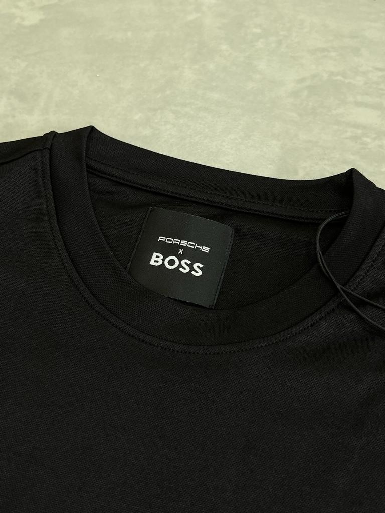 Porche x Bss Logo Clima Cool (Nefes Alan) Black T-shirt