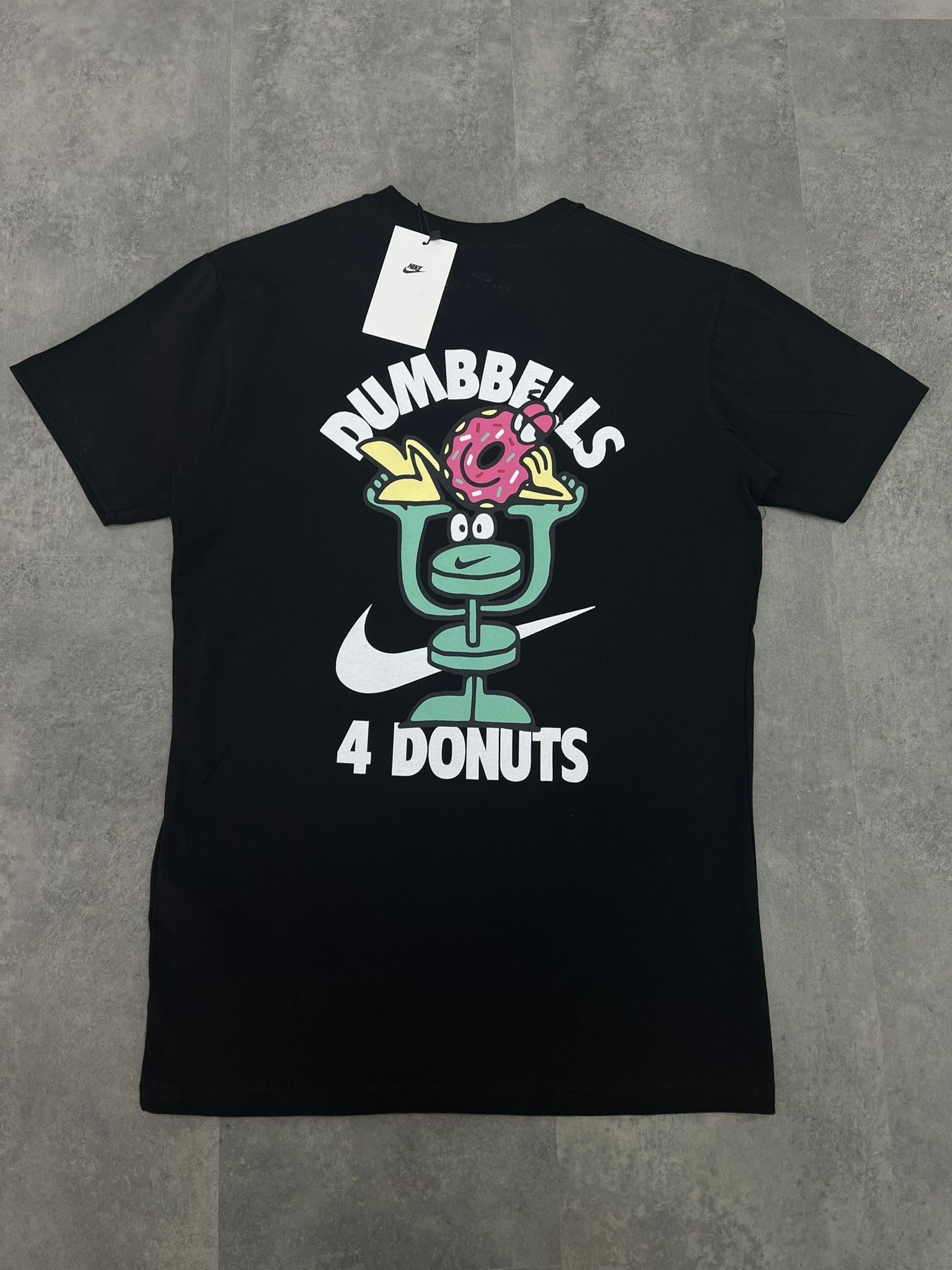 Yeni Sezon Back To Print Pumbbells 4 Donuts Black   T-shirt