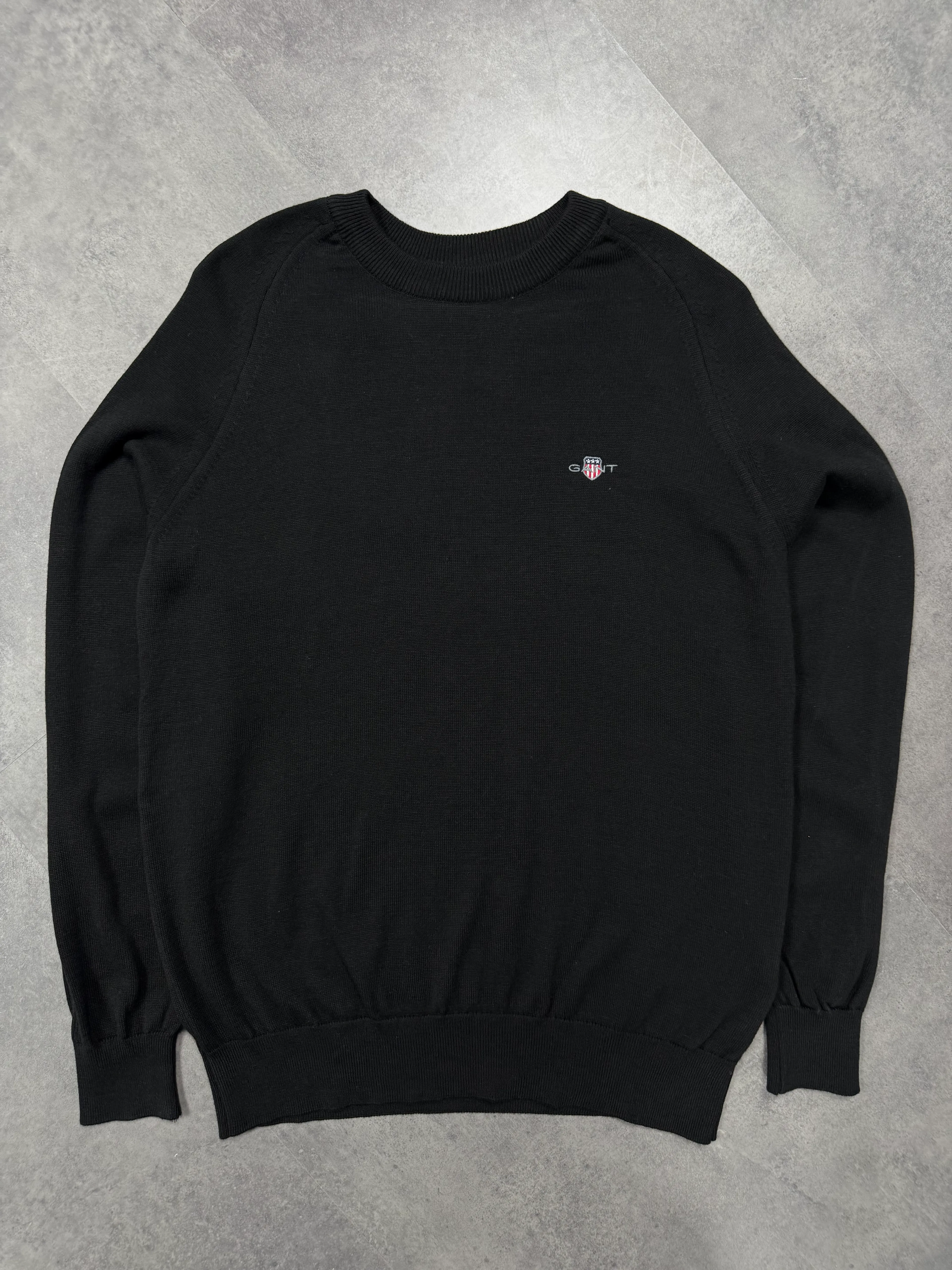 Yeni Sezon Basic Mini Logo Özel Örgü Triko - SİYAH