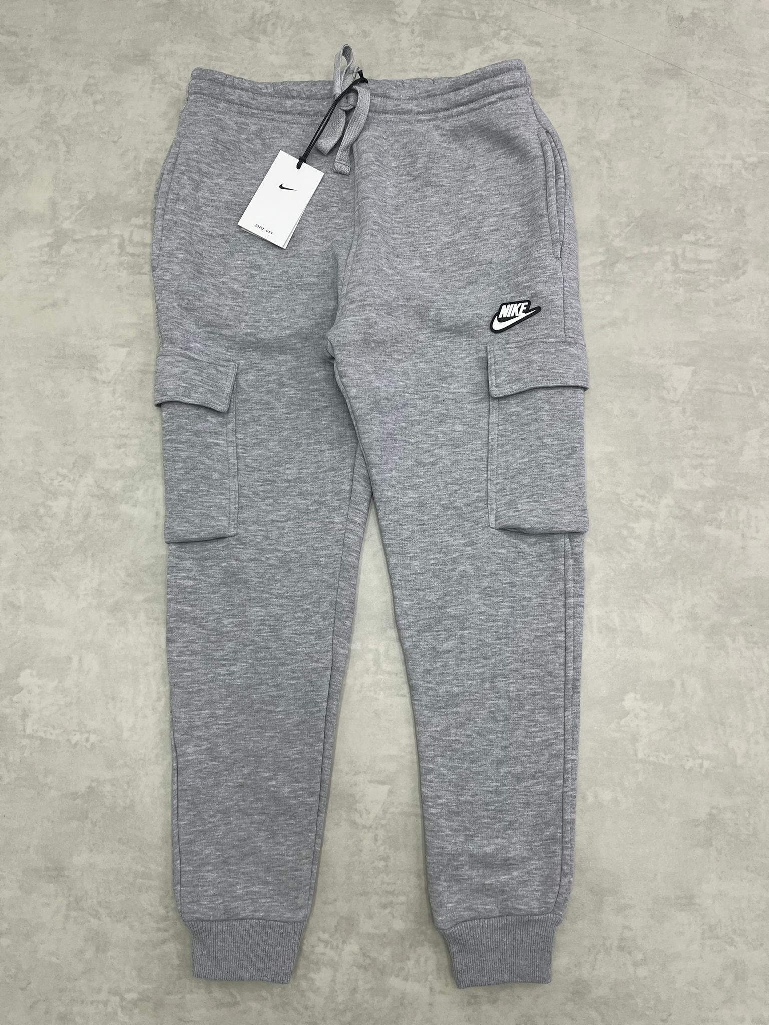 Yeni Sezon Patch Logo Üç İplik Şardonlu Kışlık Gray Eşofman Altı