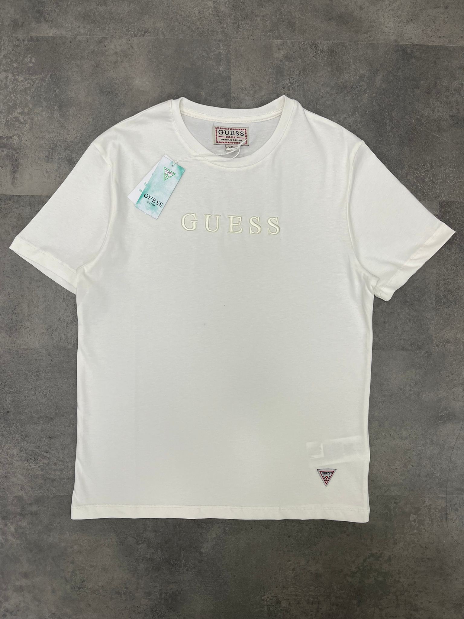 Yeni Sezon Ton To Tone  Mid Icon Logo Cream T-shirt