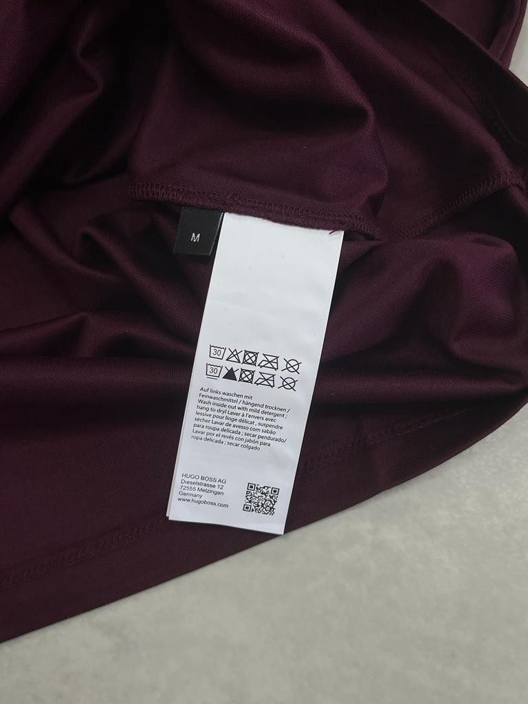 Porche x Bss Logo Clima Cool (Nefes Alan) Bordo T-shirt
