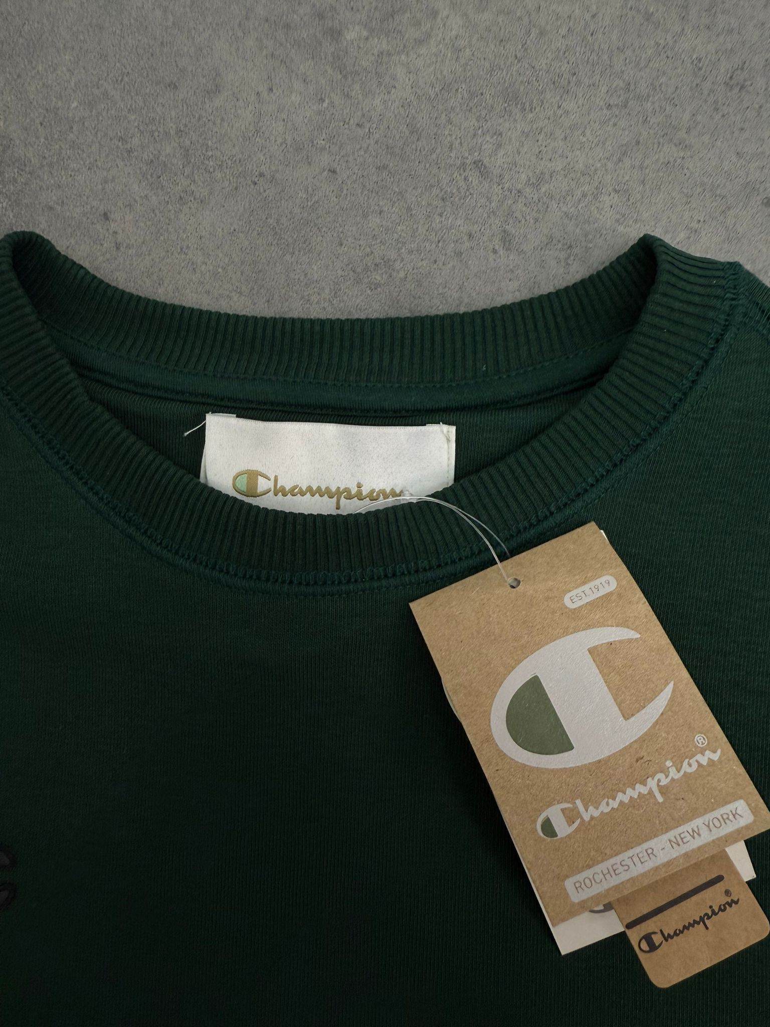 Yeni Sezon Basic Mini Logo Classic Sweatshirt - YEŞİL