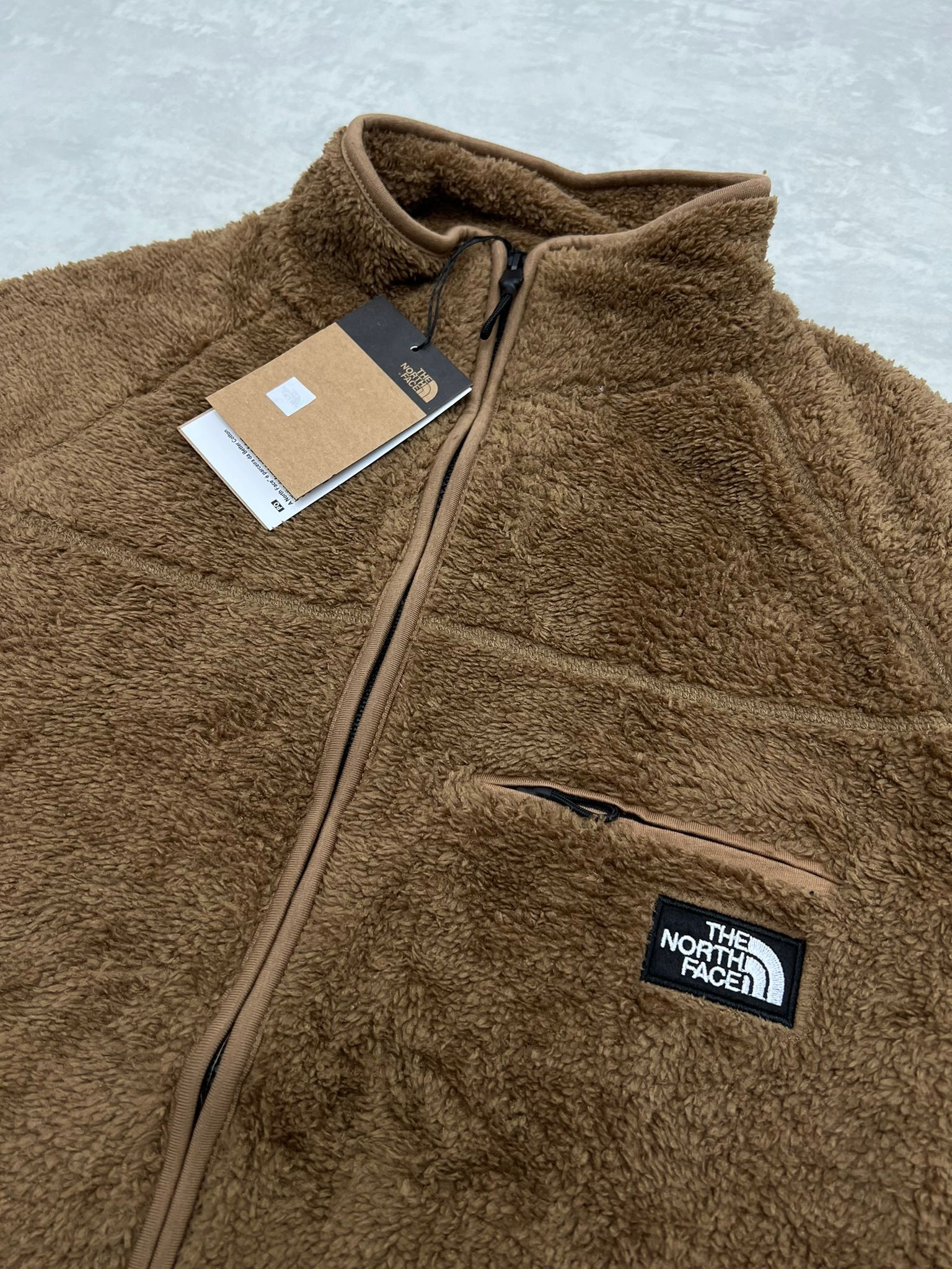 Yeni Sezon Tam Fermuarlı Peluş Brown Ceket 