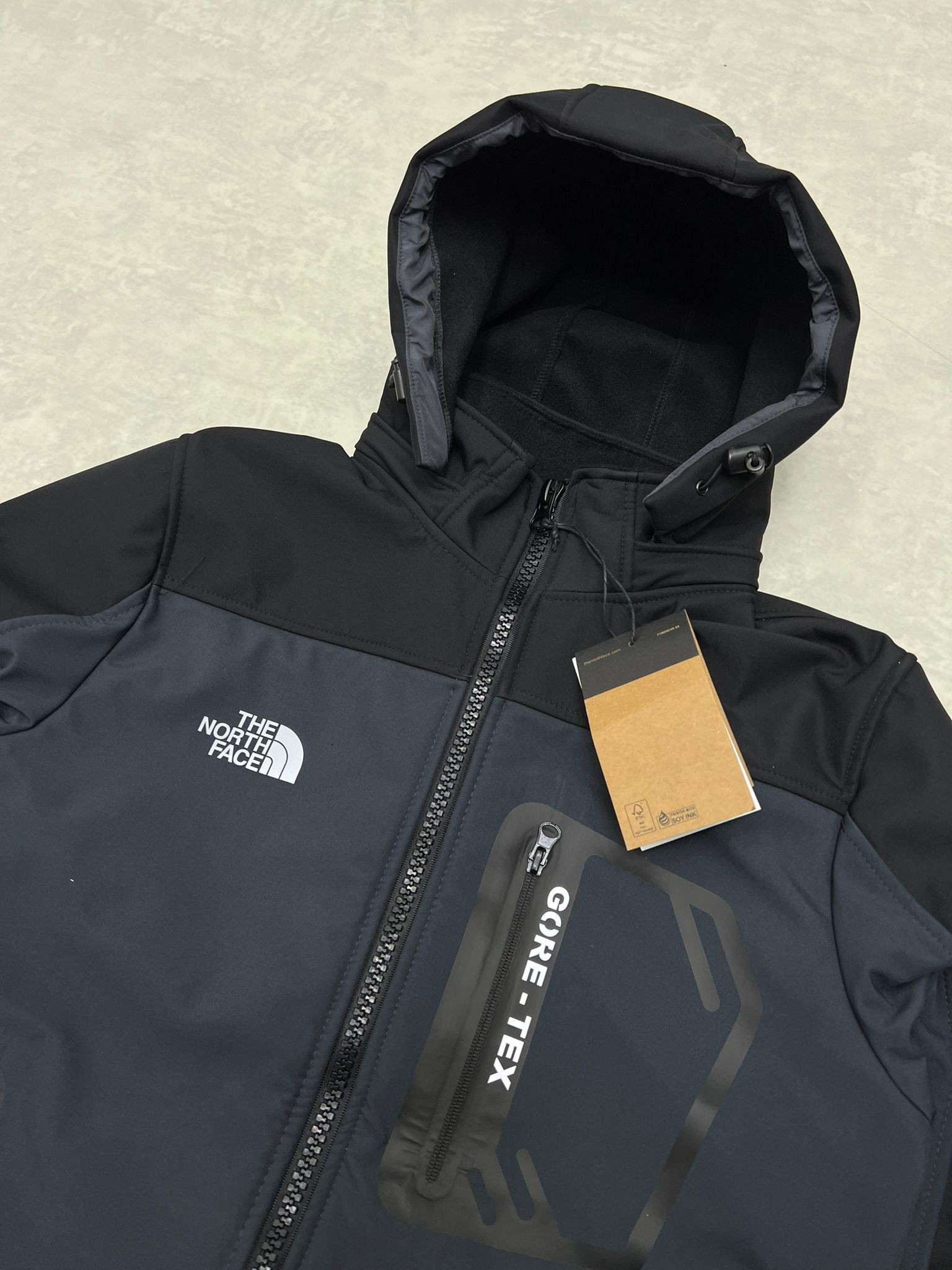 Yeni Sezon Shoftshell Su Geçirmez Gore-Tex Series Antrasit Mont