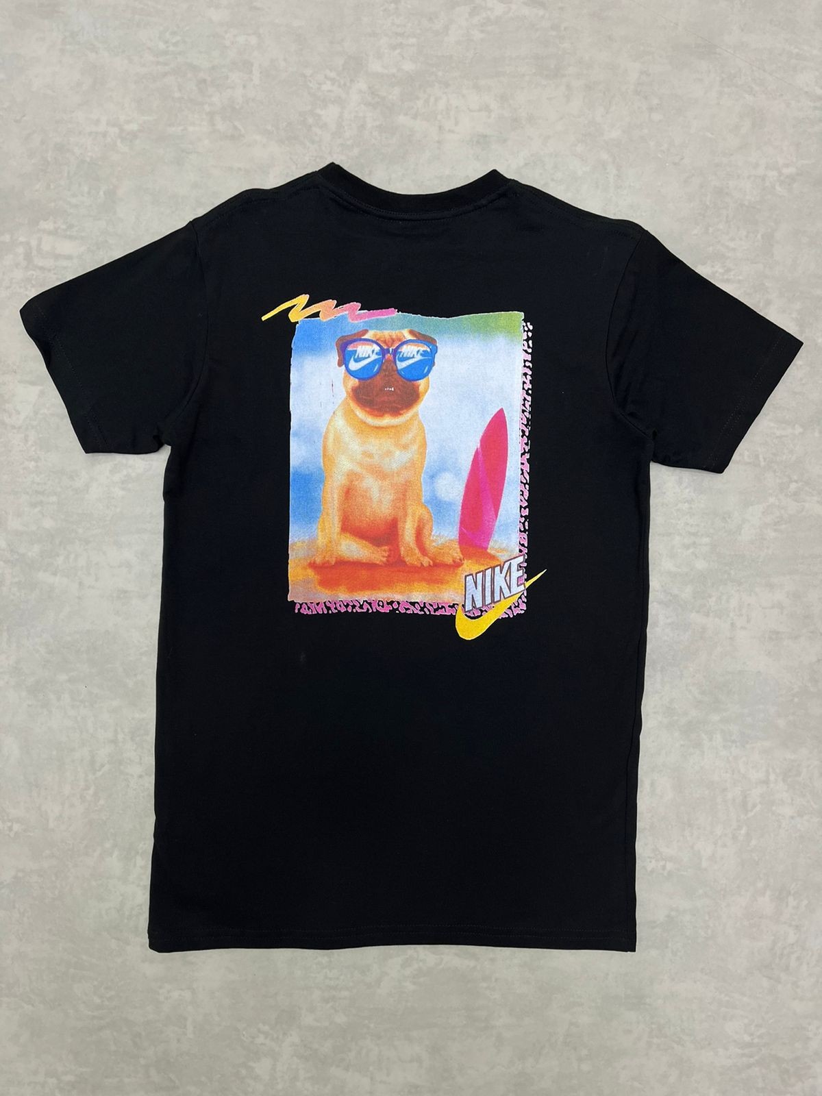 Back To Print Black  Dog  T-shirt