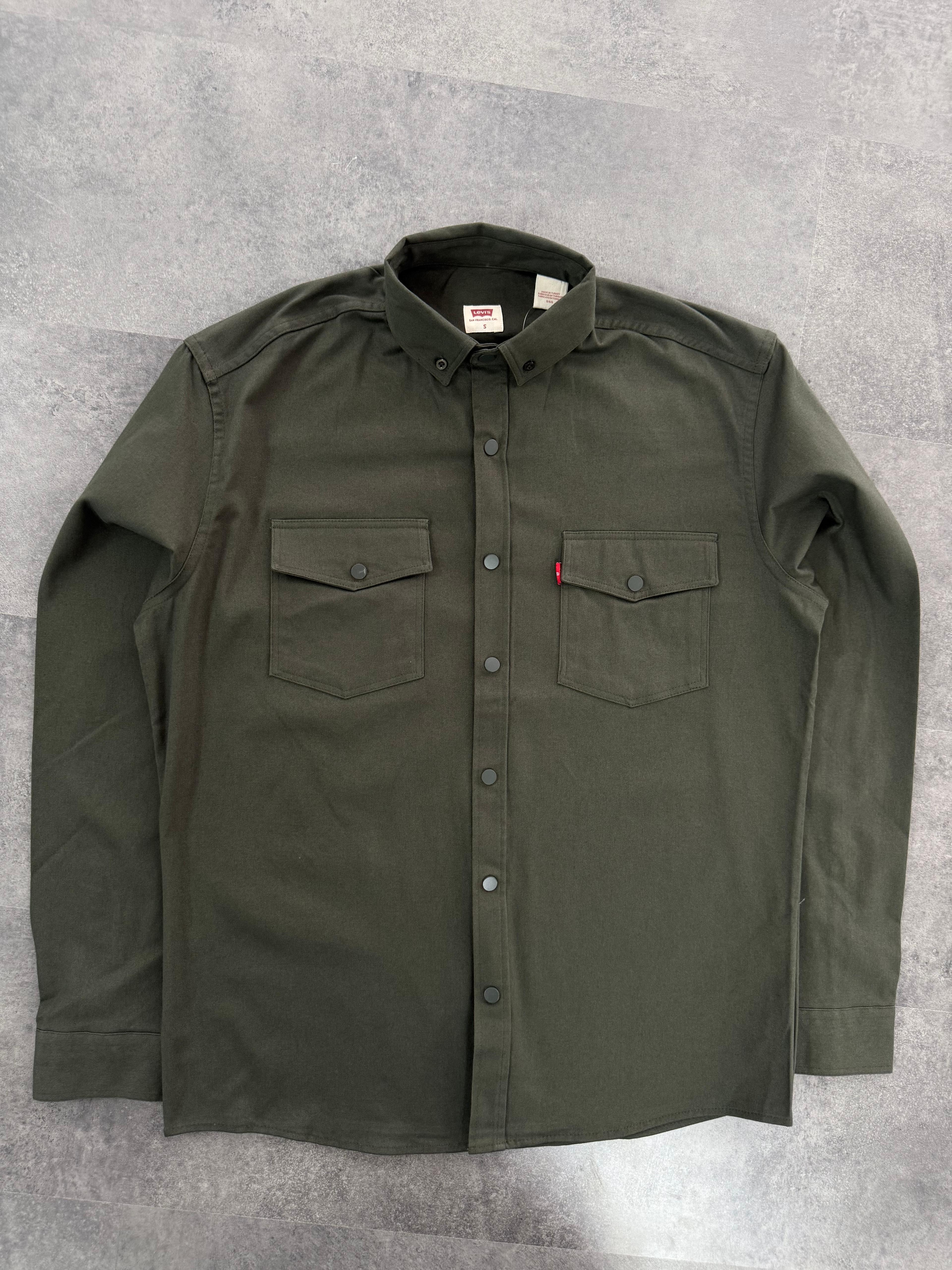 Yeni Sezon Kışlık Gabardin Cepli Gömlek - HAKİ