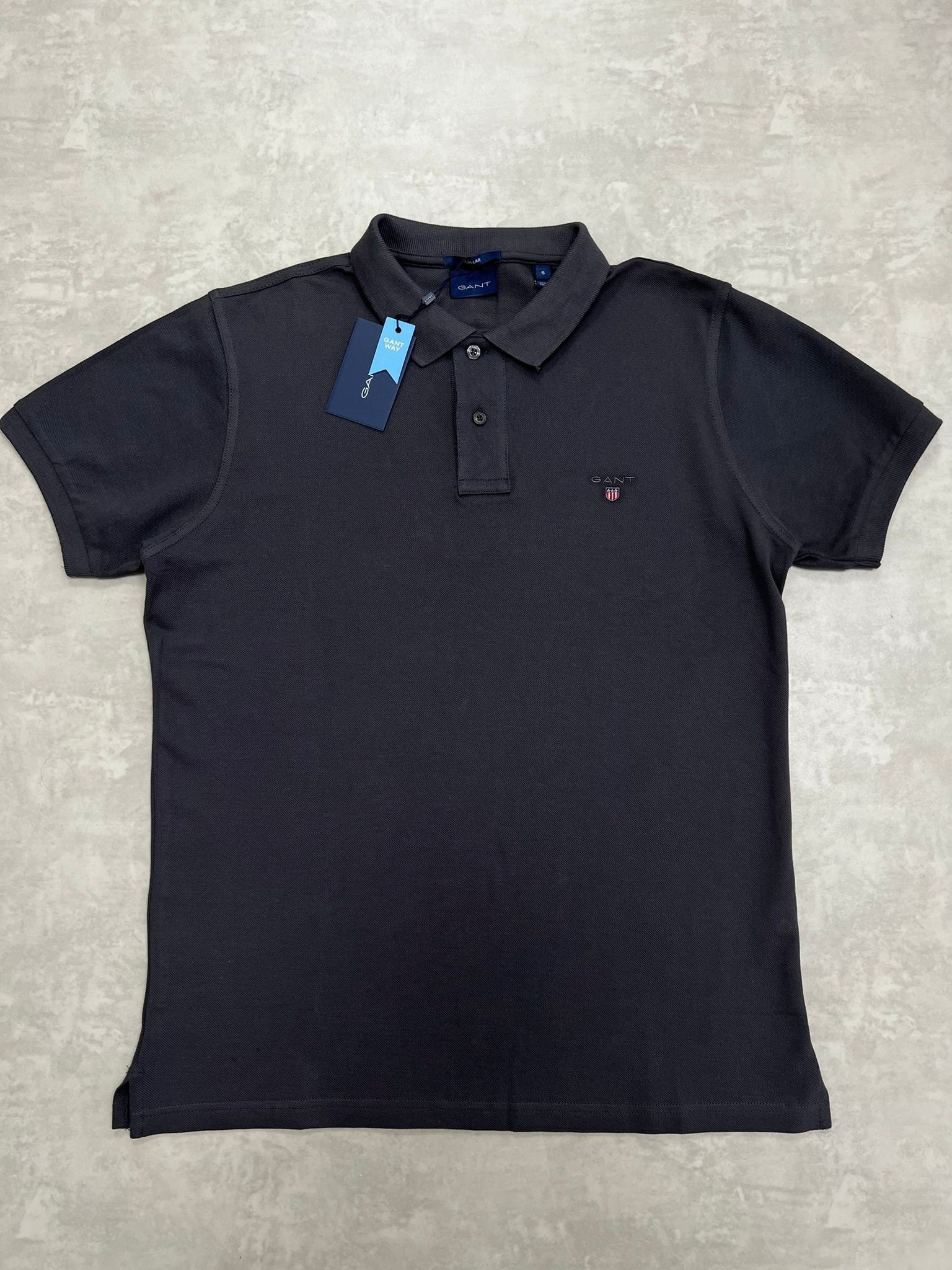 Classic Ceest Logo Basic Antrasit Polo Yaka T-shirt
