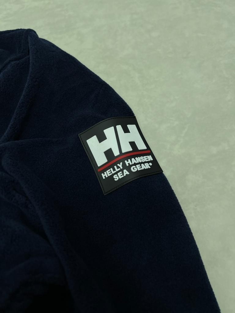 Full Zip Classic Kol Detaylı Lacivert  Polar