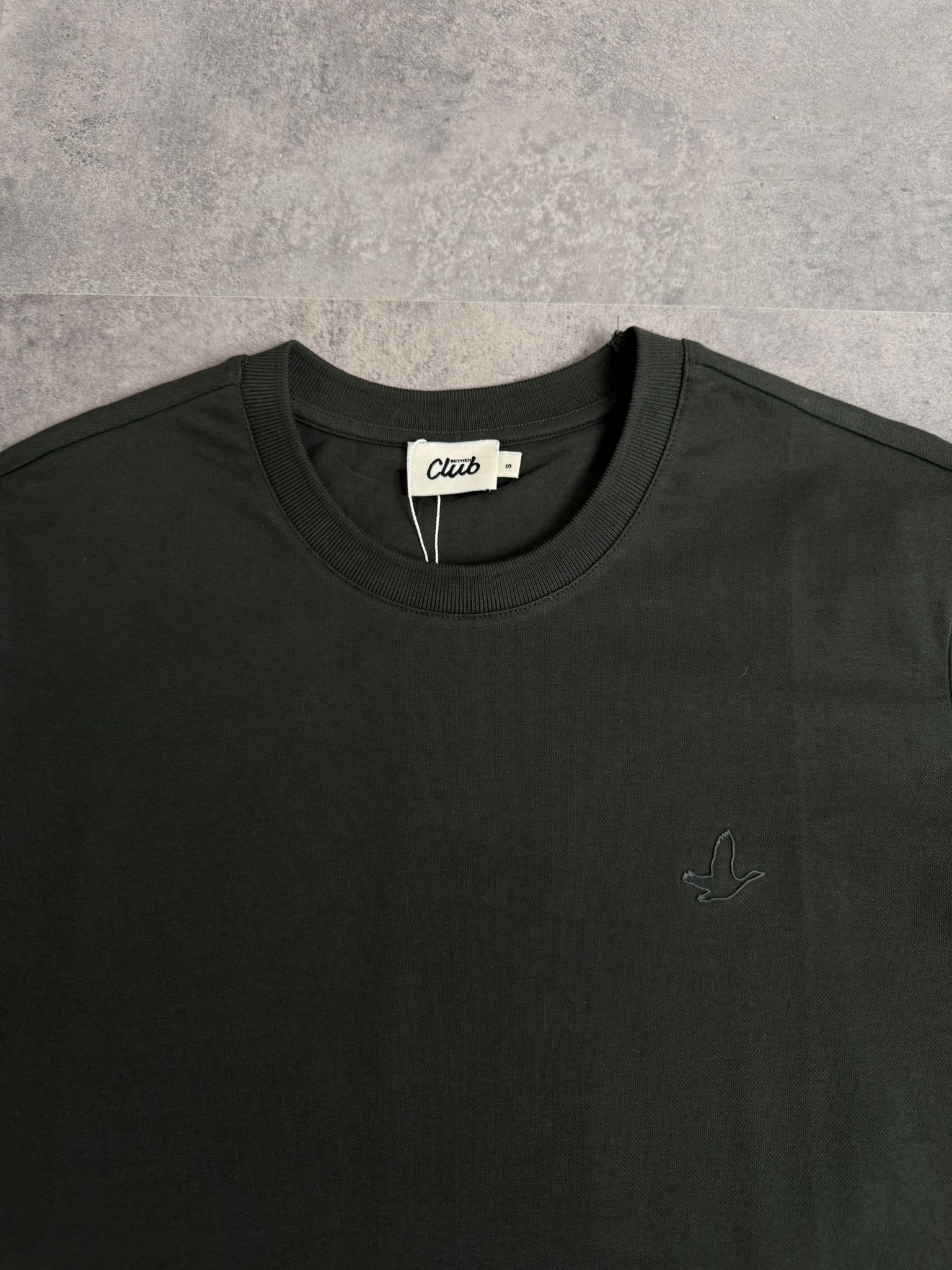 Yeni Sezon Örgü Petek Kumaş Basic Mini Logo T-shirt