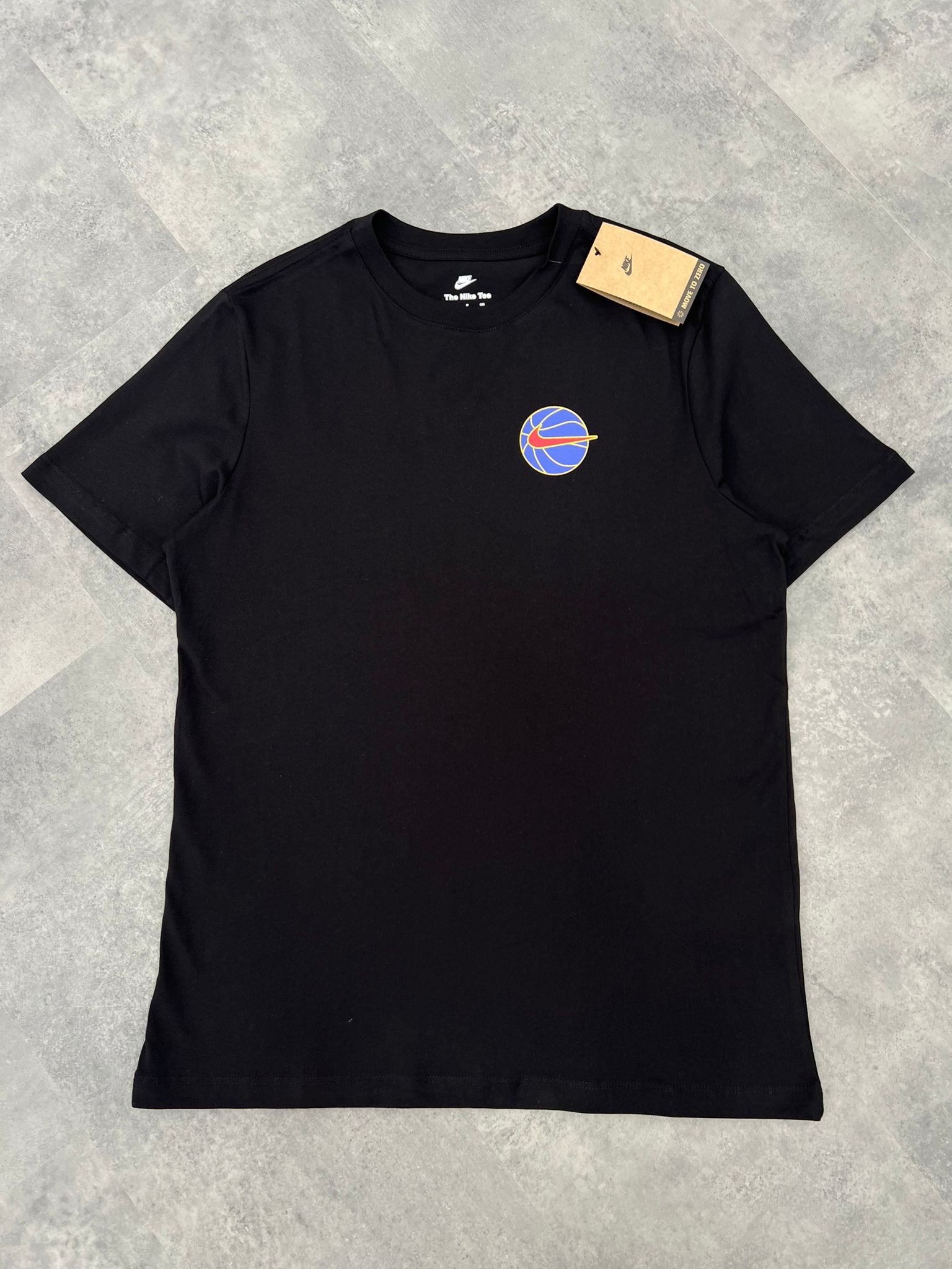 Yeni Sezon Back To Print Basketball  Black T-shirt