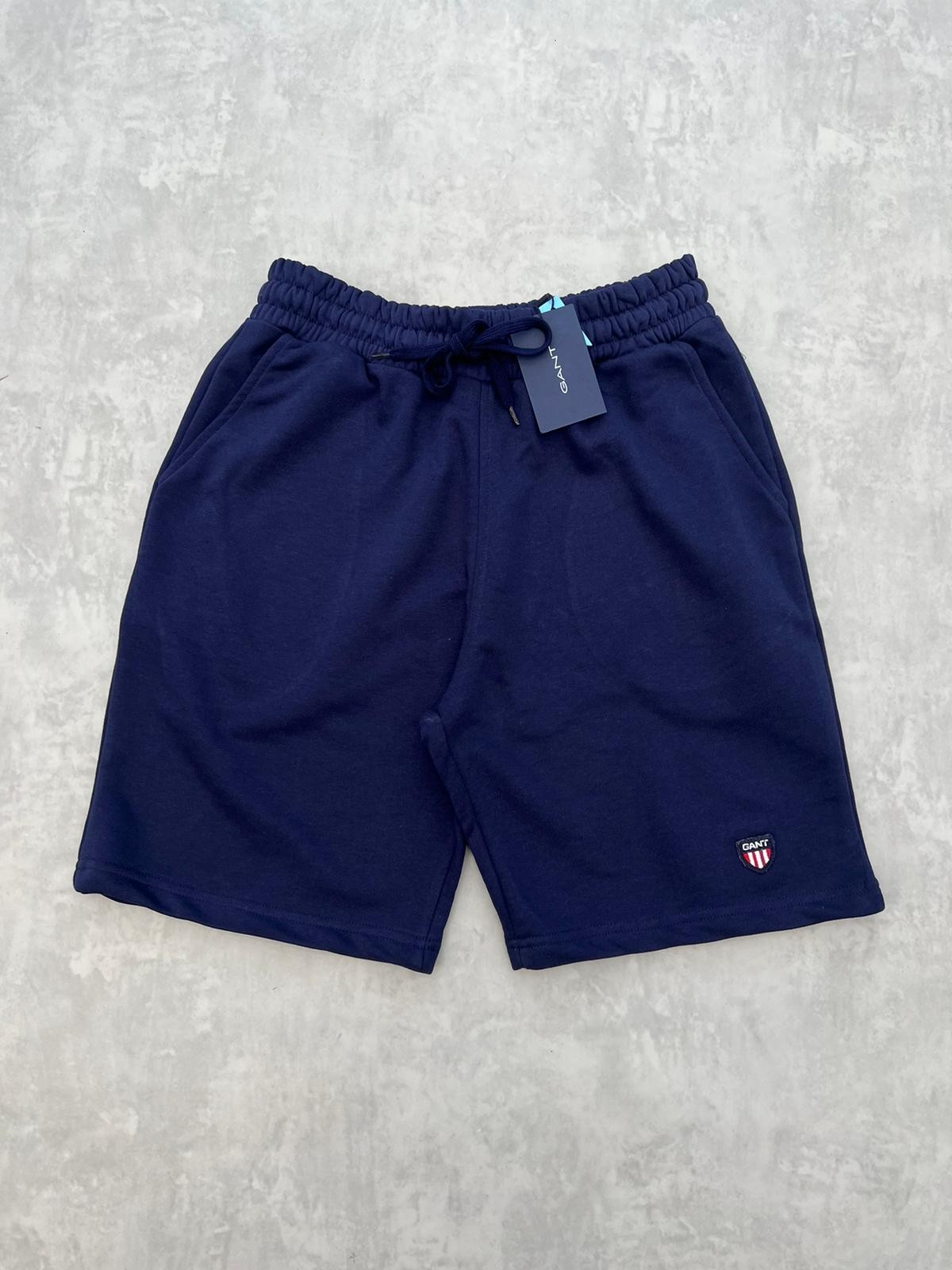 Classic  Nakış Arma  Logo  Navy Blue  Şort 