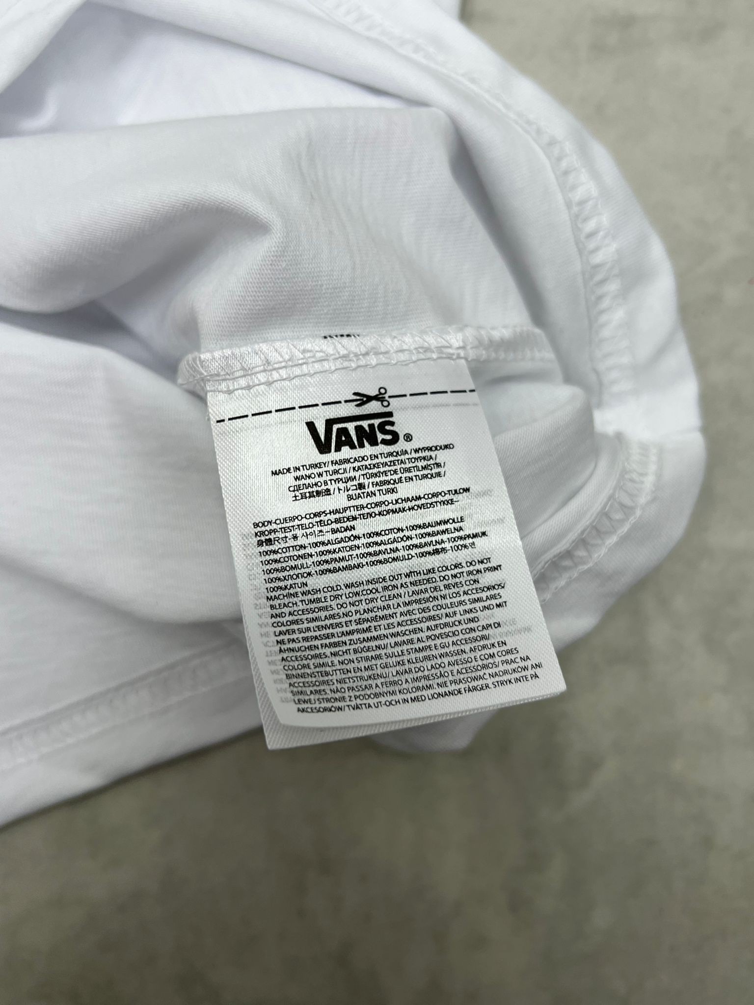 Vansea Cactus Classic  Of The Wall Back Print White T-shirt