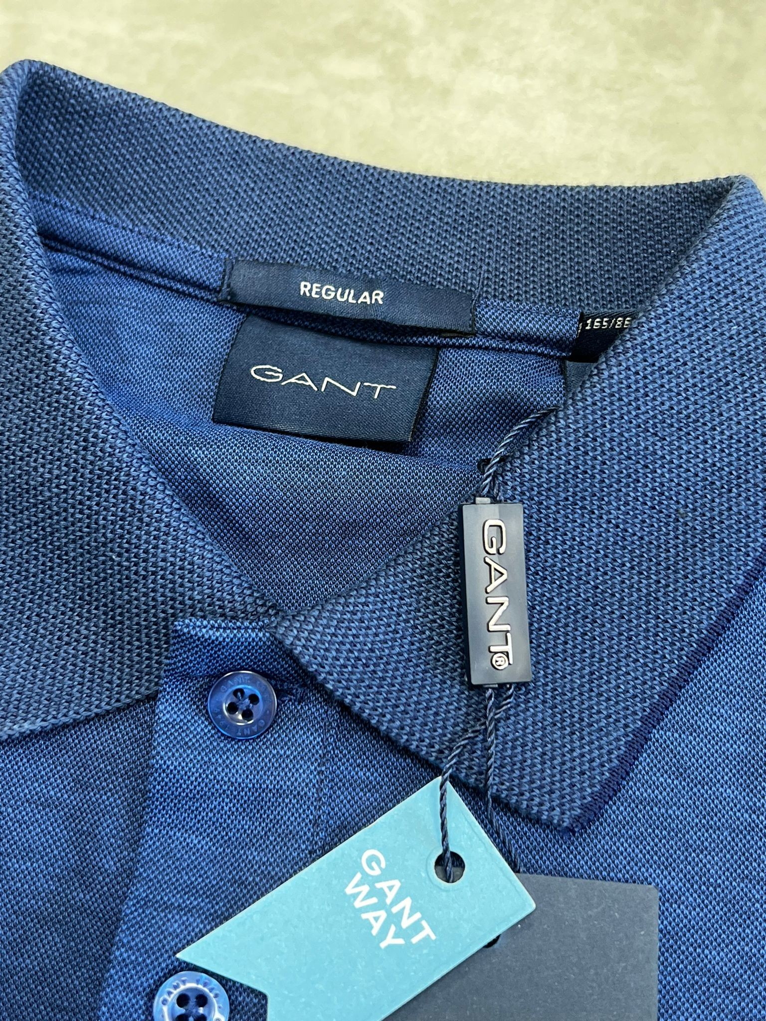 Merserize Kumaş Blue Basic Polo Yaka T-shirt