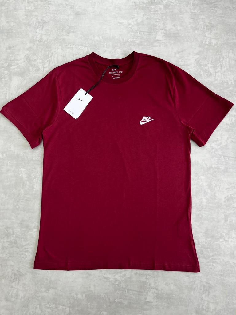 Mini Nakış Logo Bordo T-shirt