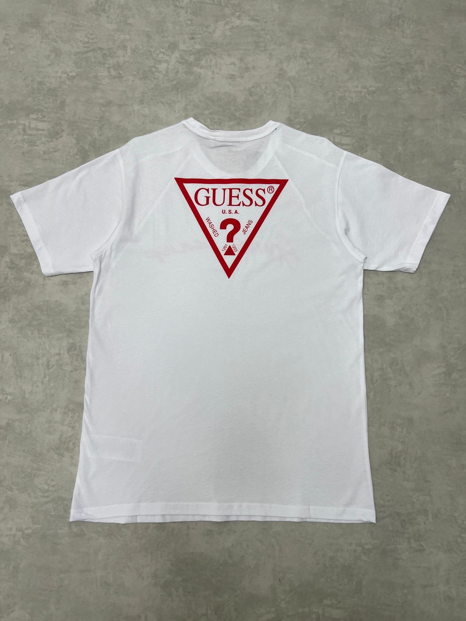 Yeni Sezon Back Washed Jeans Logo  White T-shirt