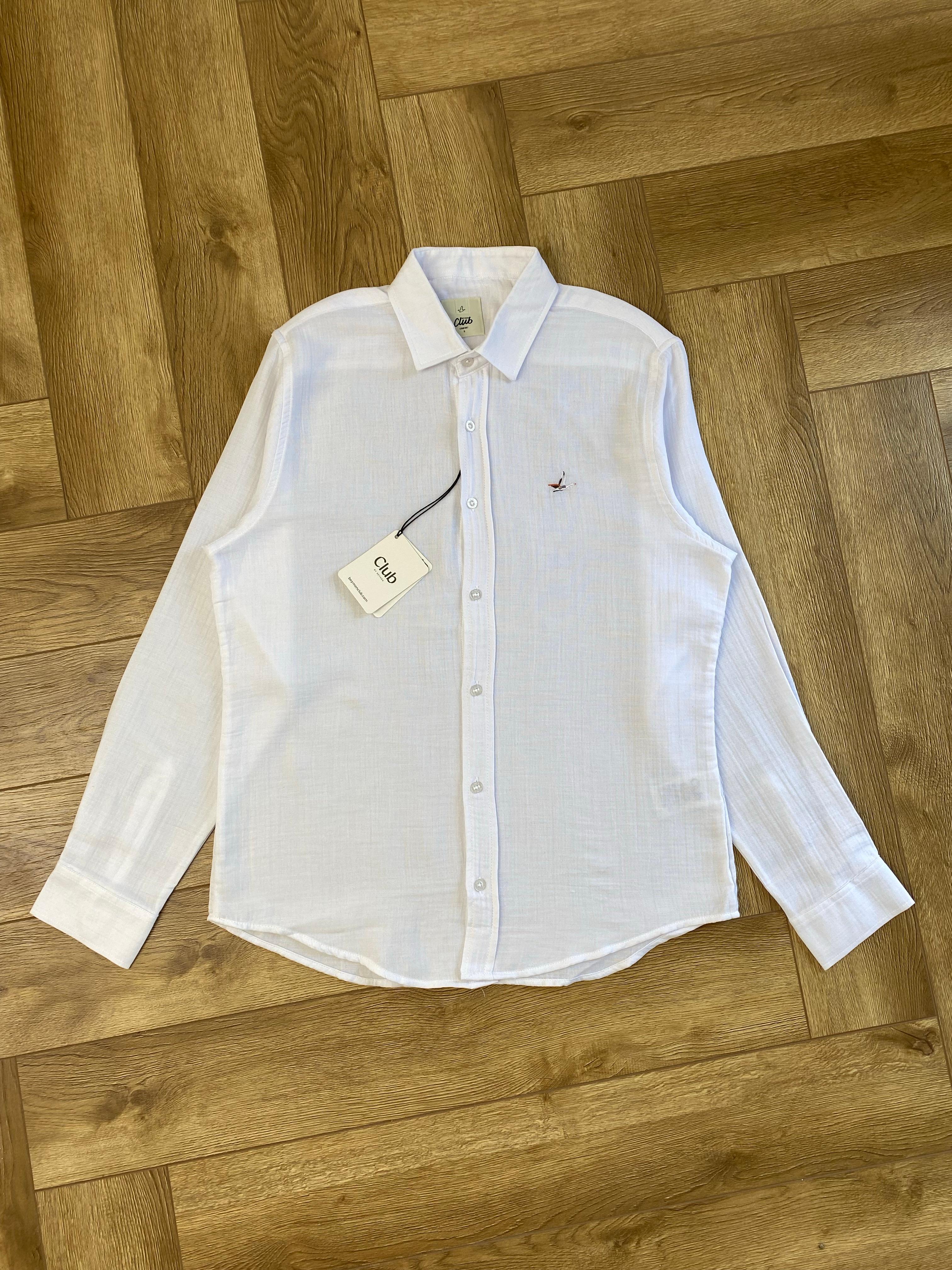 Yeni Sezon Classic Casual  Müslin Gömlek - BEYAZ