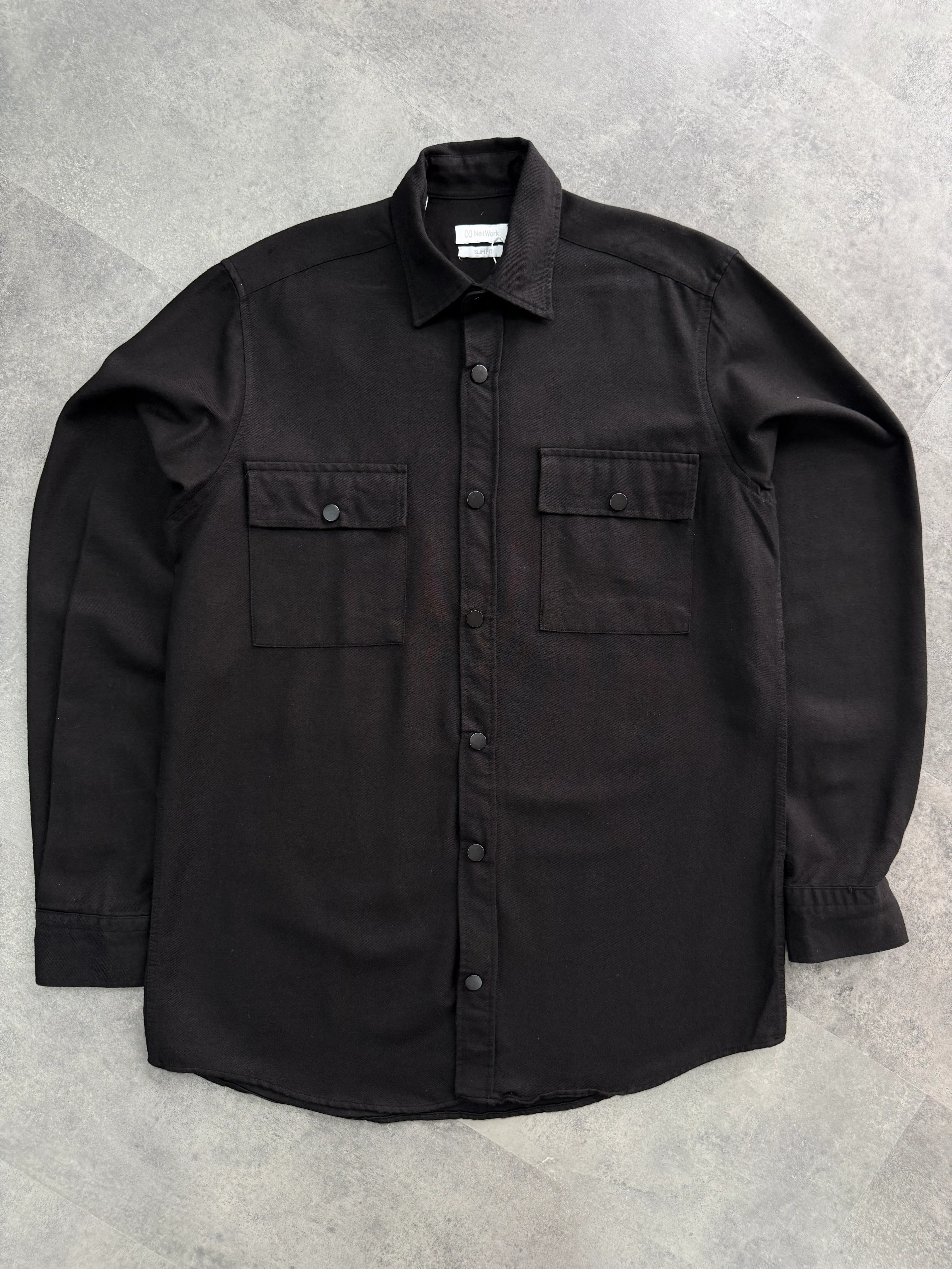 Yeni Sezon Pamuk/Gabardin Ceket Gömlek - SİYAH