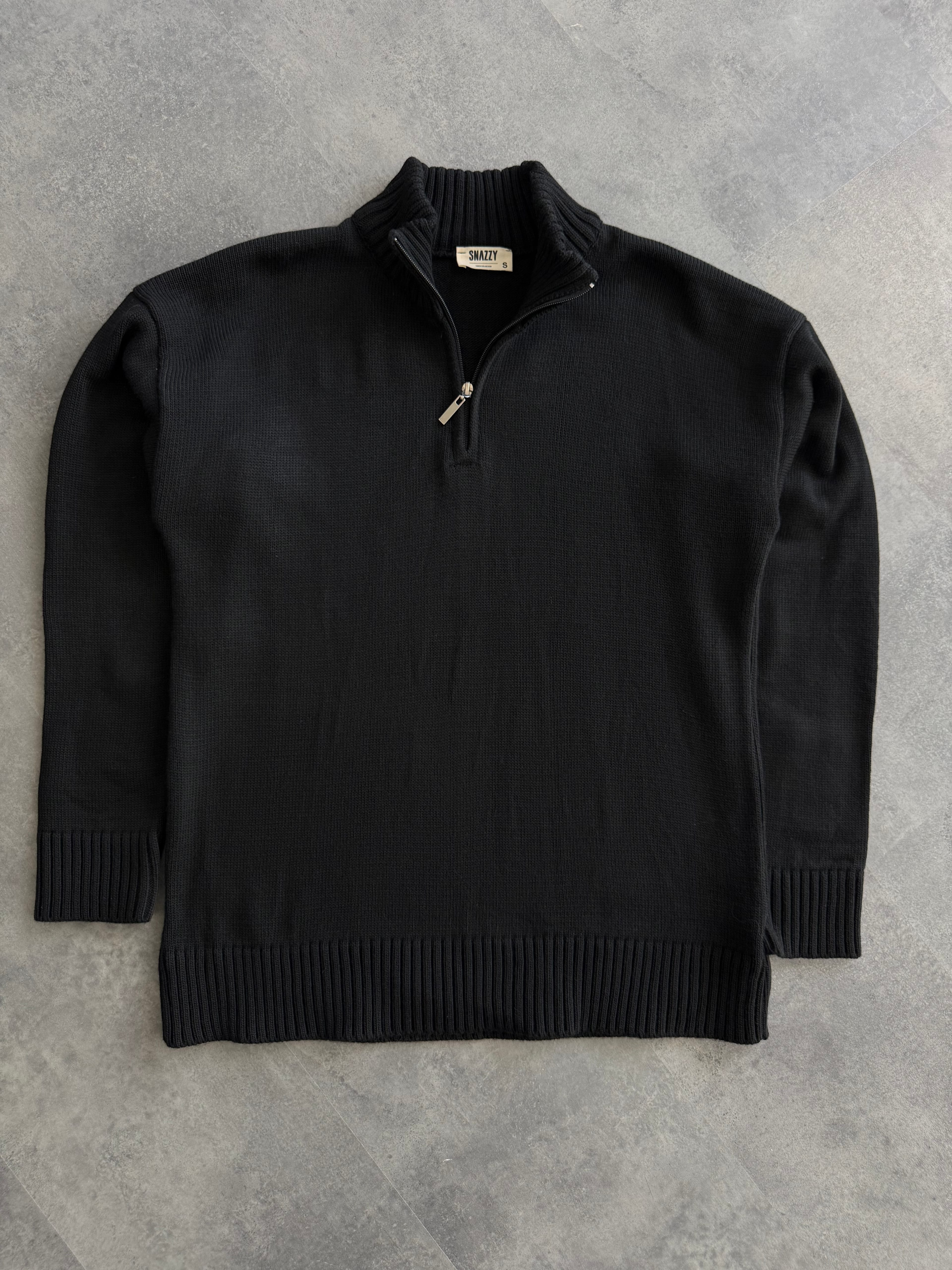Yeni Sezon Premium Özel Örgü Yarım Fermuarlı Sweatshirt