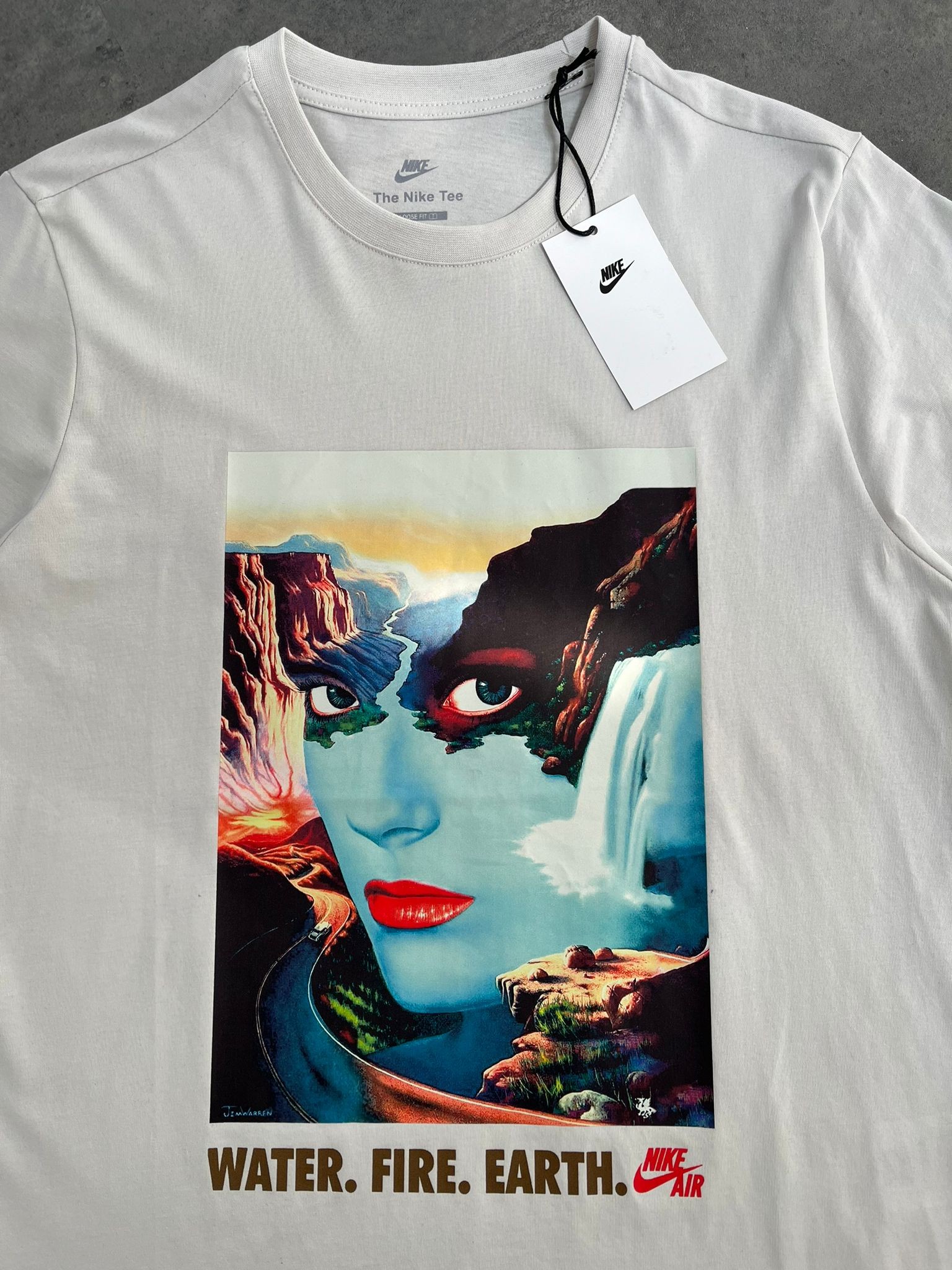 Yeni Sezon Back To Print Water Fıre Earth Ekru  T-shirt