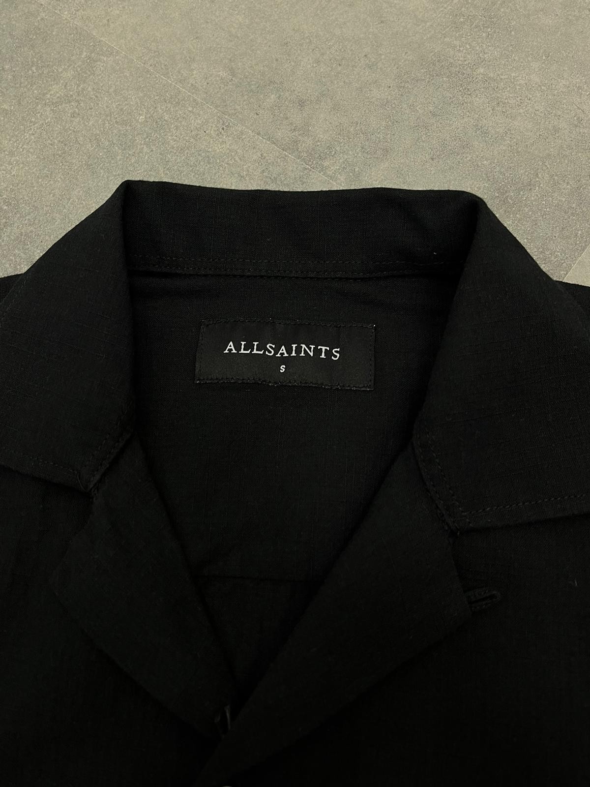 Yeni Sezon Basic Mini Logo Yarım Kollu Keten Black Gömlek