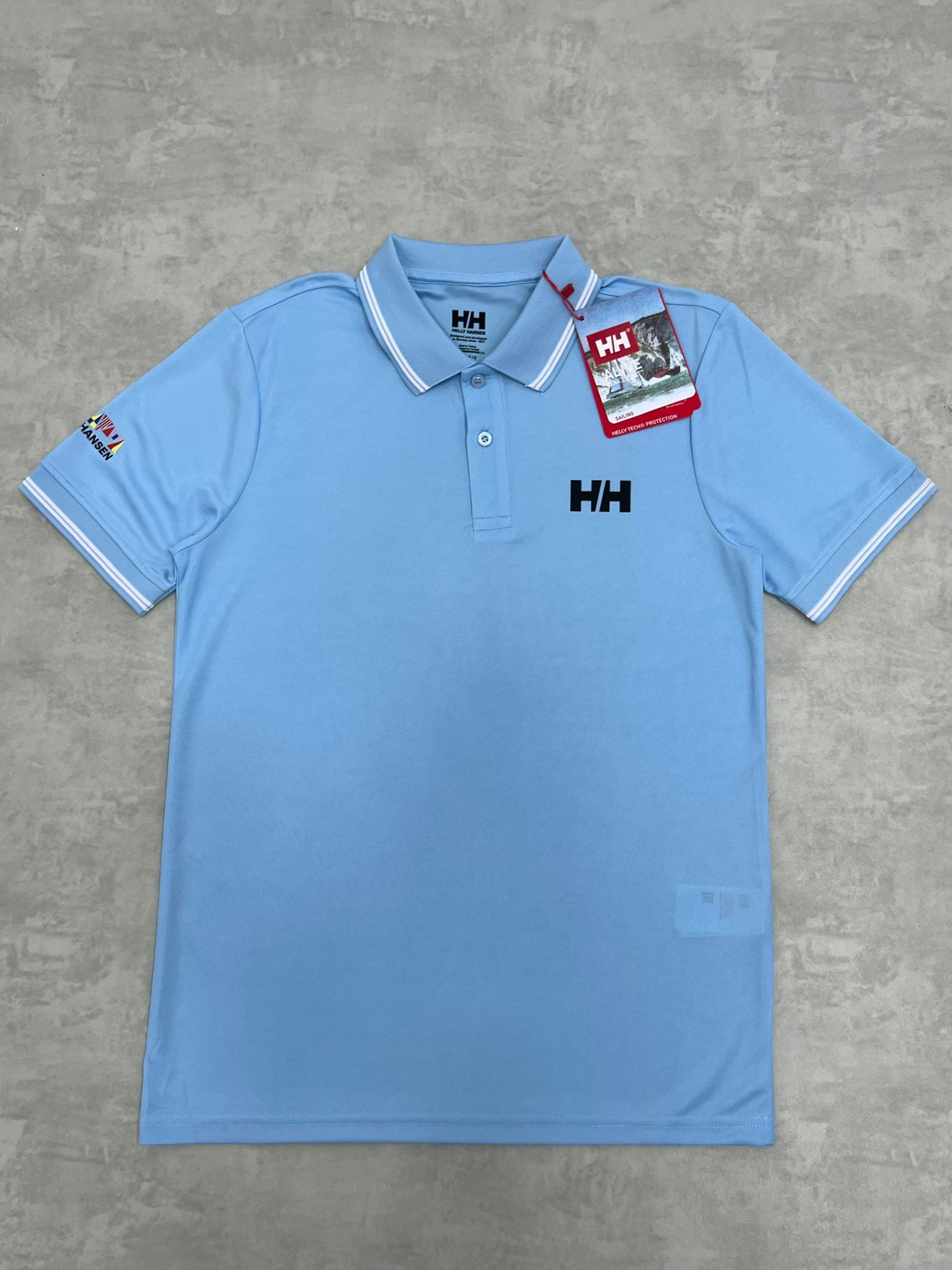 Kol Detaylı Model  Clima Cool (Nefes Alan) Polo Yaka Light Blue T-shirt