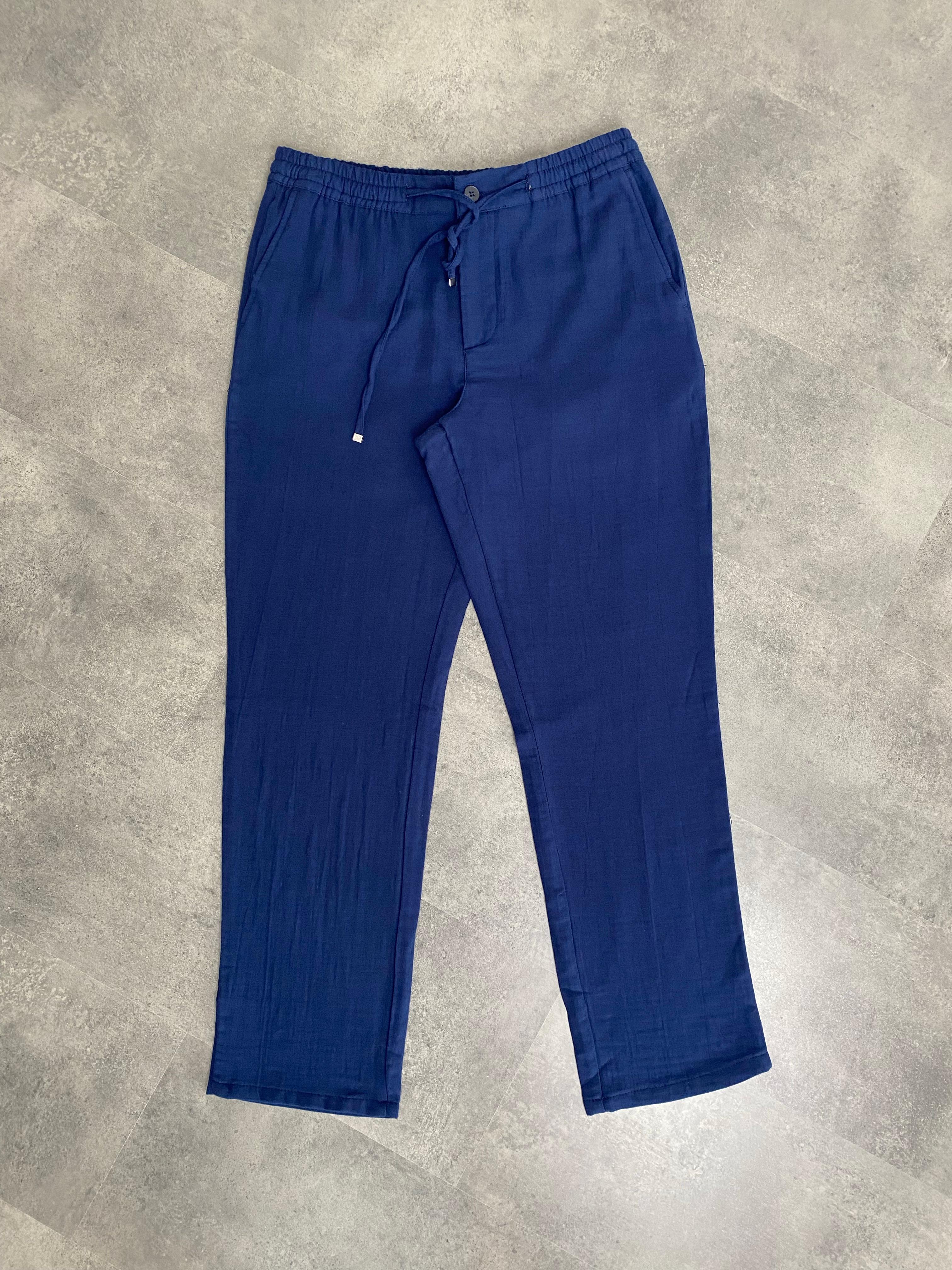 Yeni Sezon Yazlık Müslin Spor Kesim Pantolon - LACİVERT
