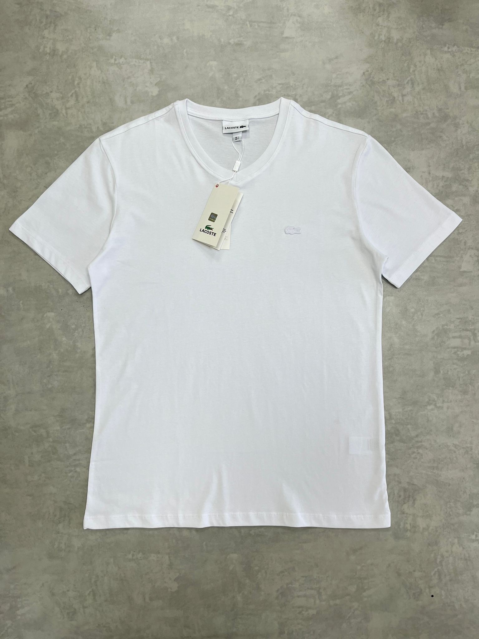 V Yaka Basic Mini Logo Paris White T-shirt