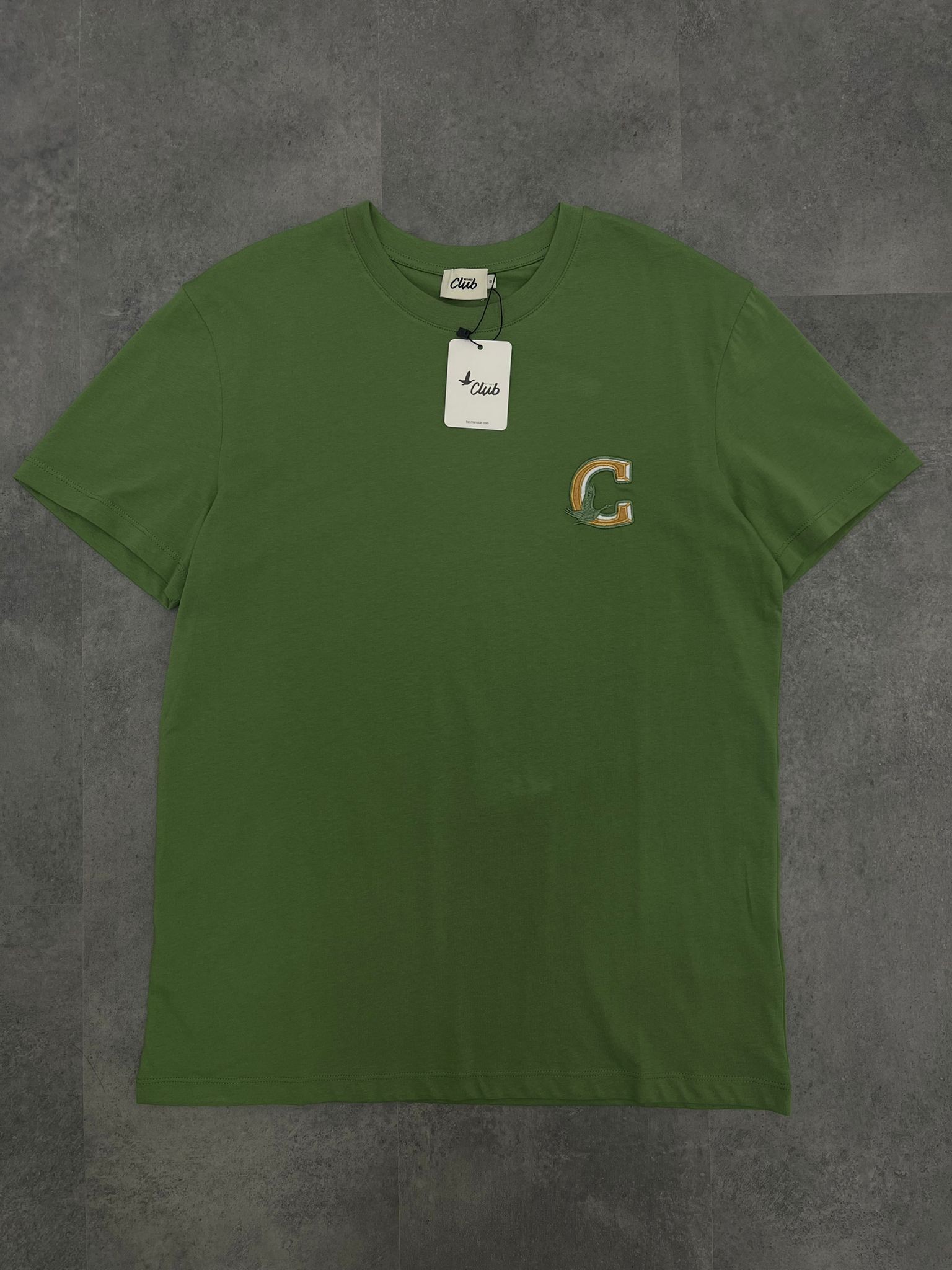 Yeni Sezon Özel Logo Green Basic T-shirt