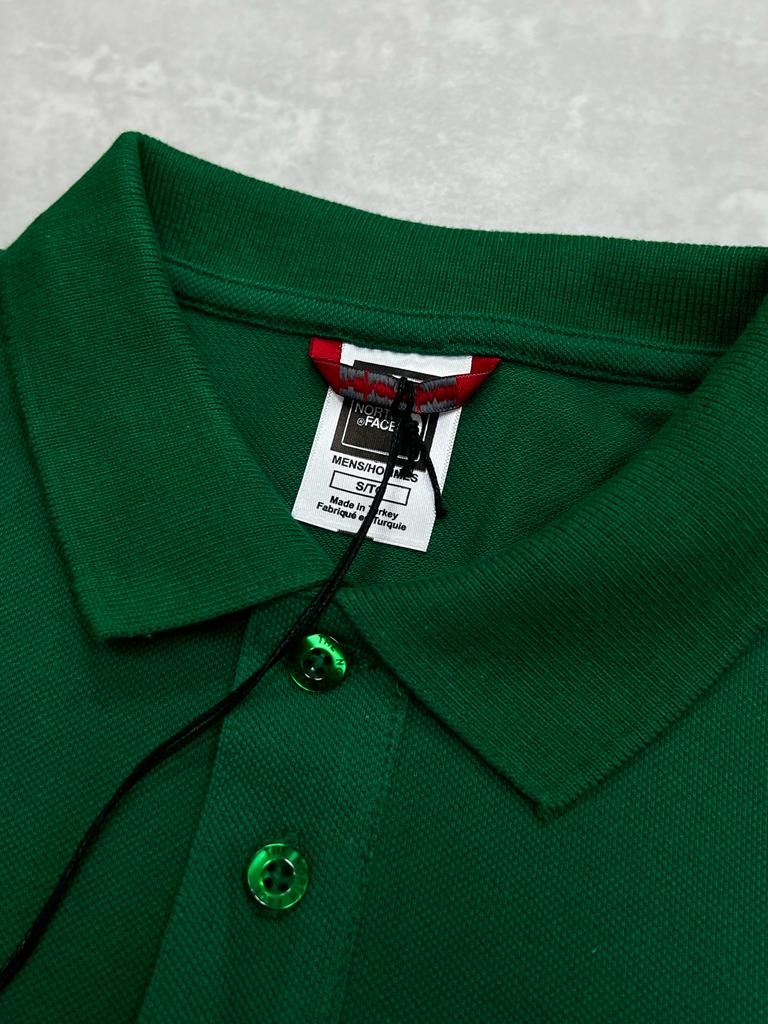 Classic Tiny Ceest Logo Basic Green Polo Yaka T-shirt