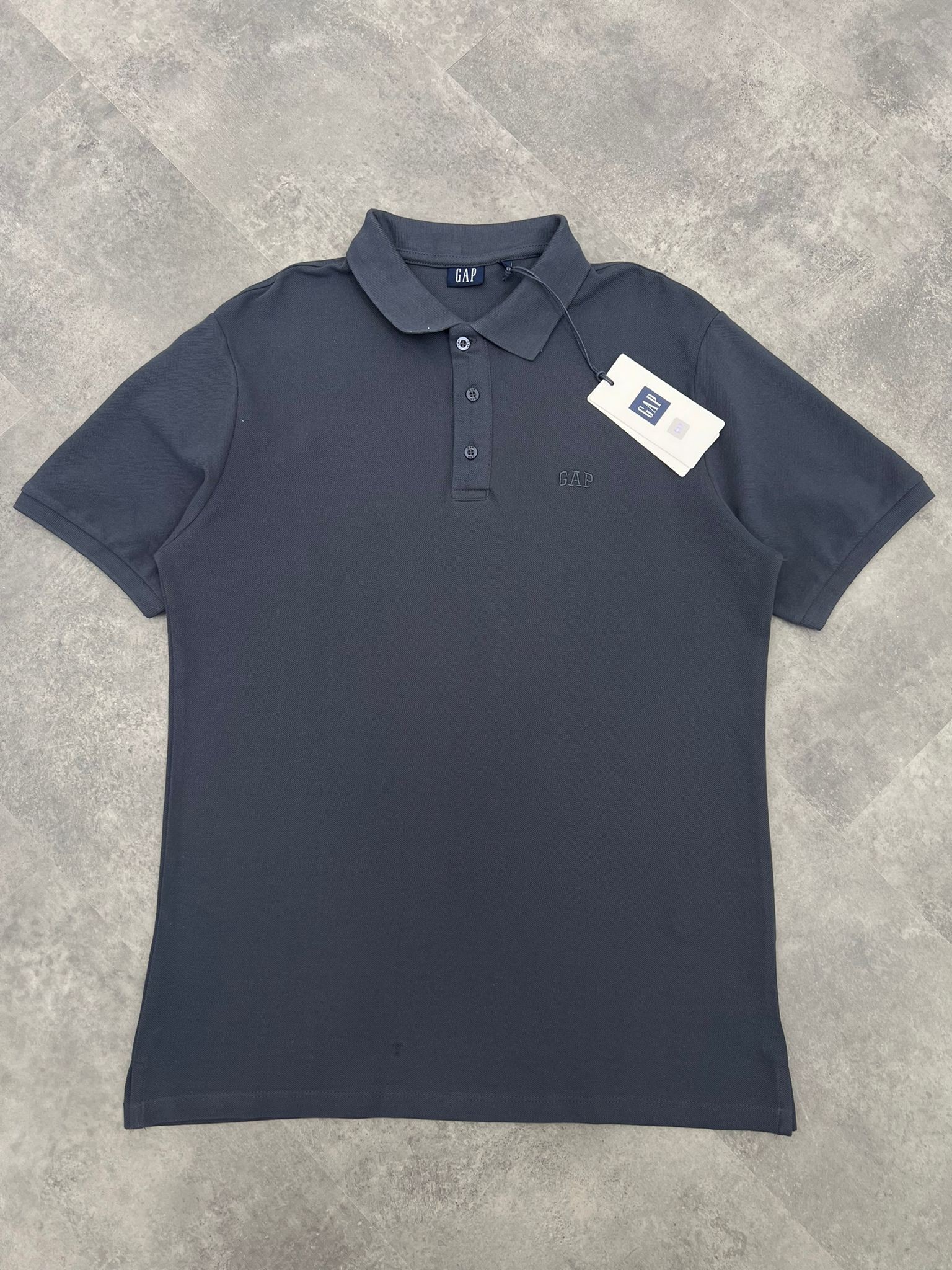 Yeni Sezon Ton To Tone Polo Yaka Antrasit T-shirt