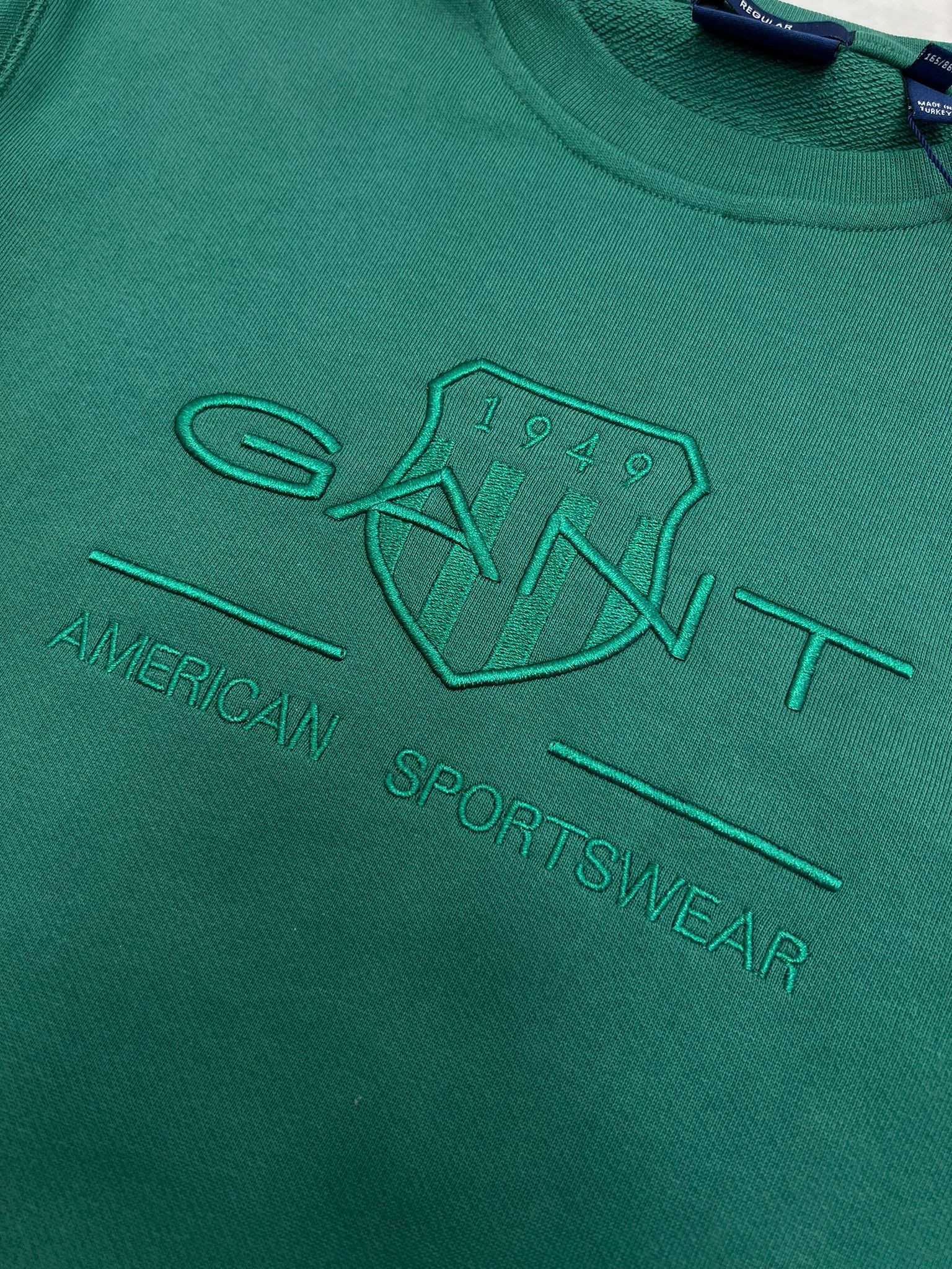 Yeni Sezon American Sportswear Mid İcon Full Nakış Green Sweatshirt