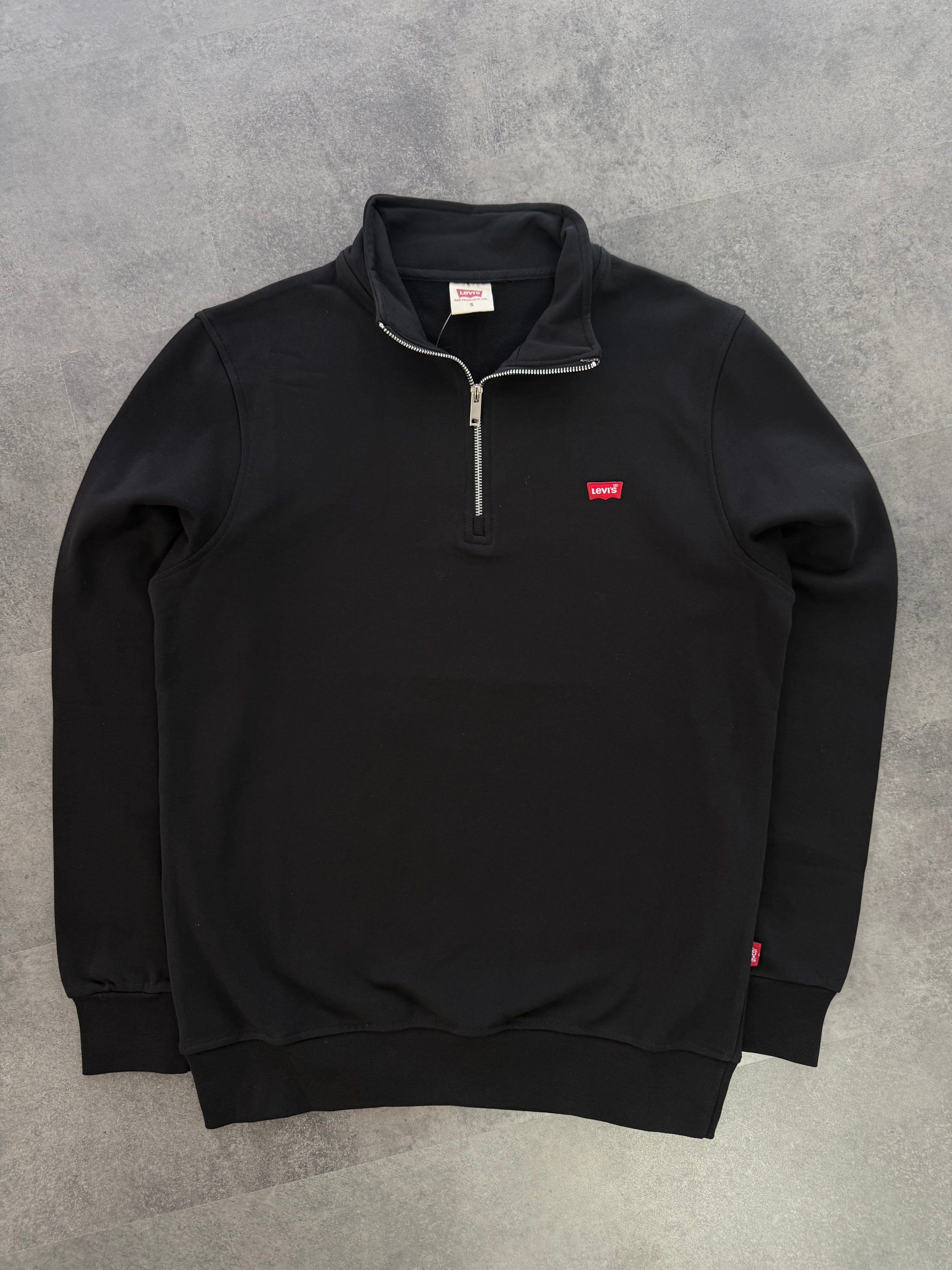 Yeni Sezon Classic Yarım Fermuarlı Basic Mini Logo Sweatshirt