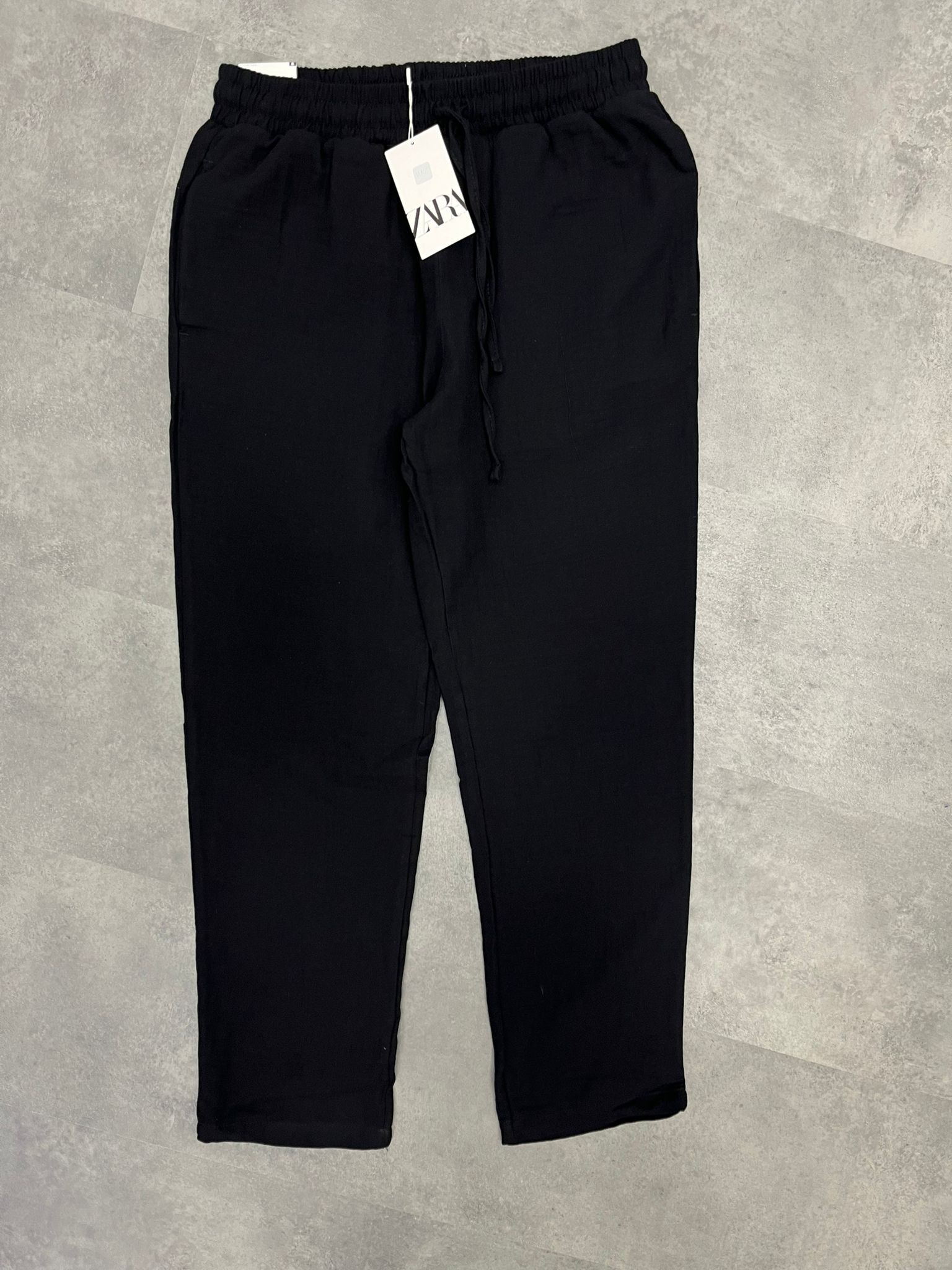 Yeni Sezon Keten Pamuk Rahat Black Pantalon