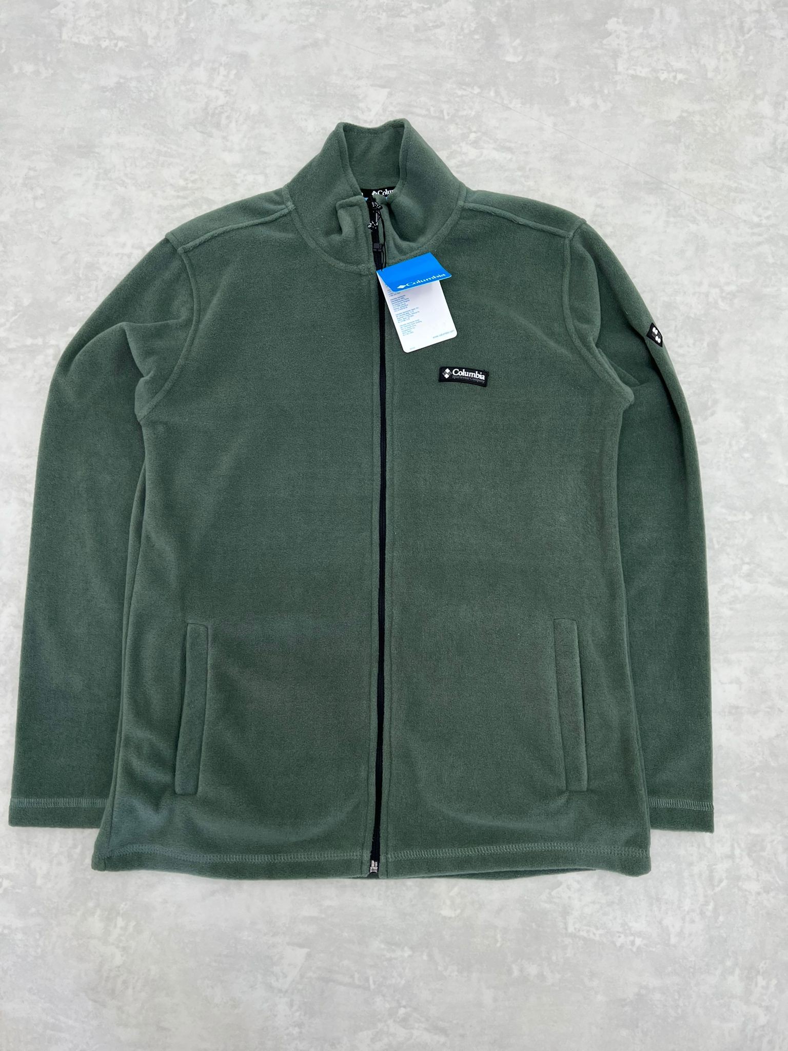 Tam Fermuarlı Classic Sportswear C. Haki Polar