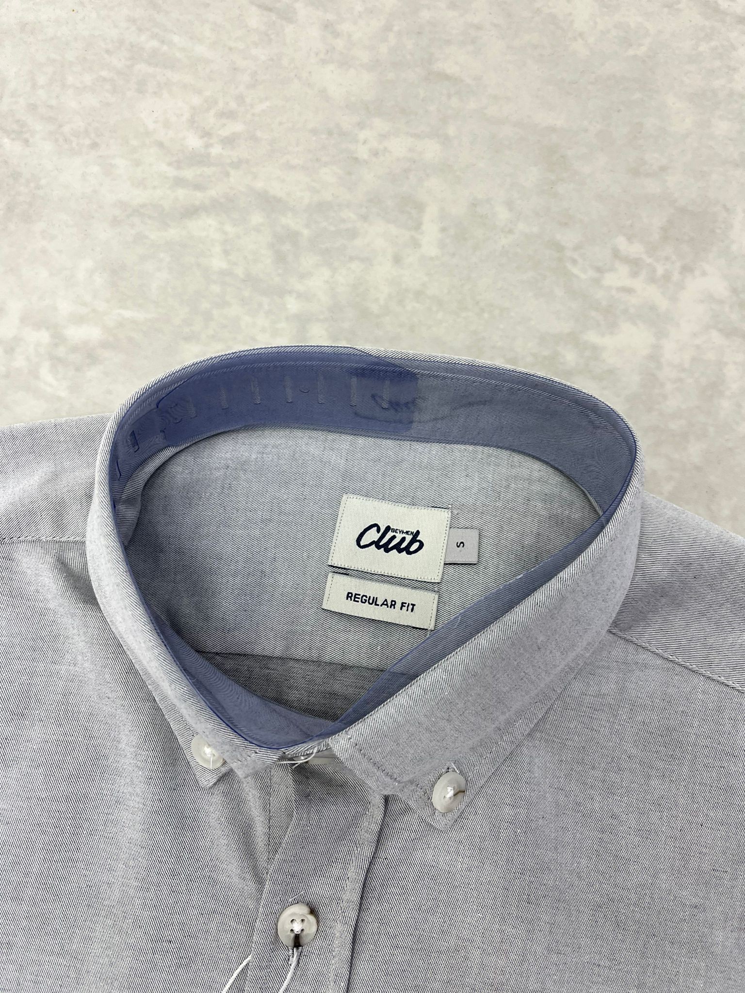 Kışlık Ekoseli Classic Mini Logo Regular Fit Gray Gömlek