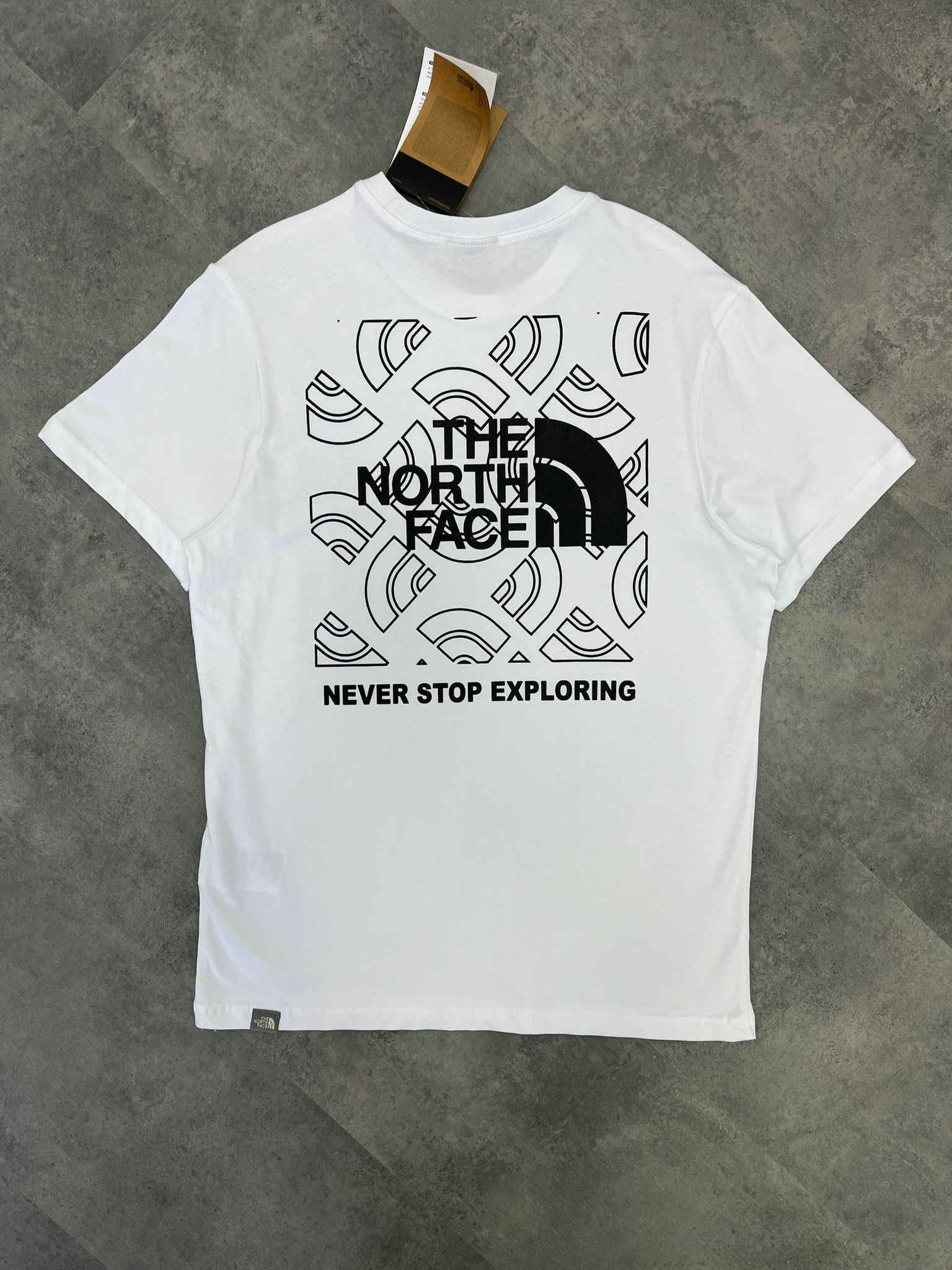 Yeni Sezon Back To Print Never Stop  White T-shirt