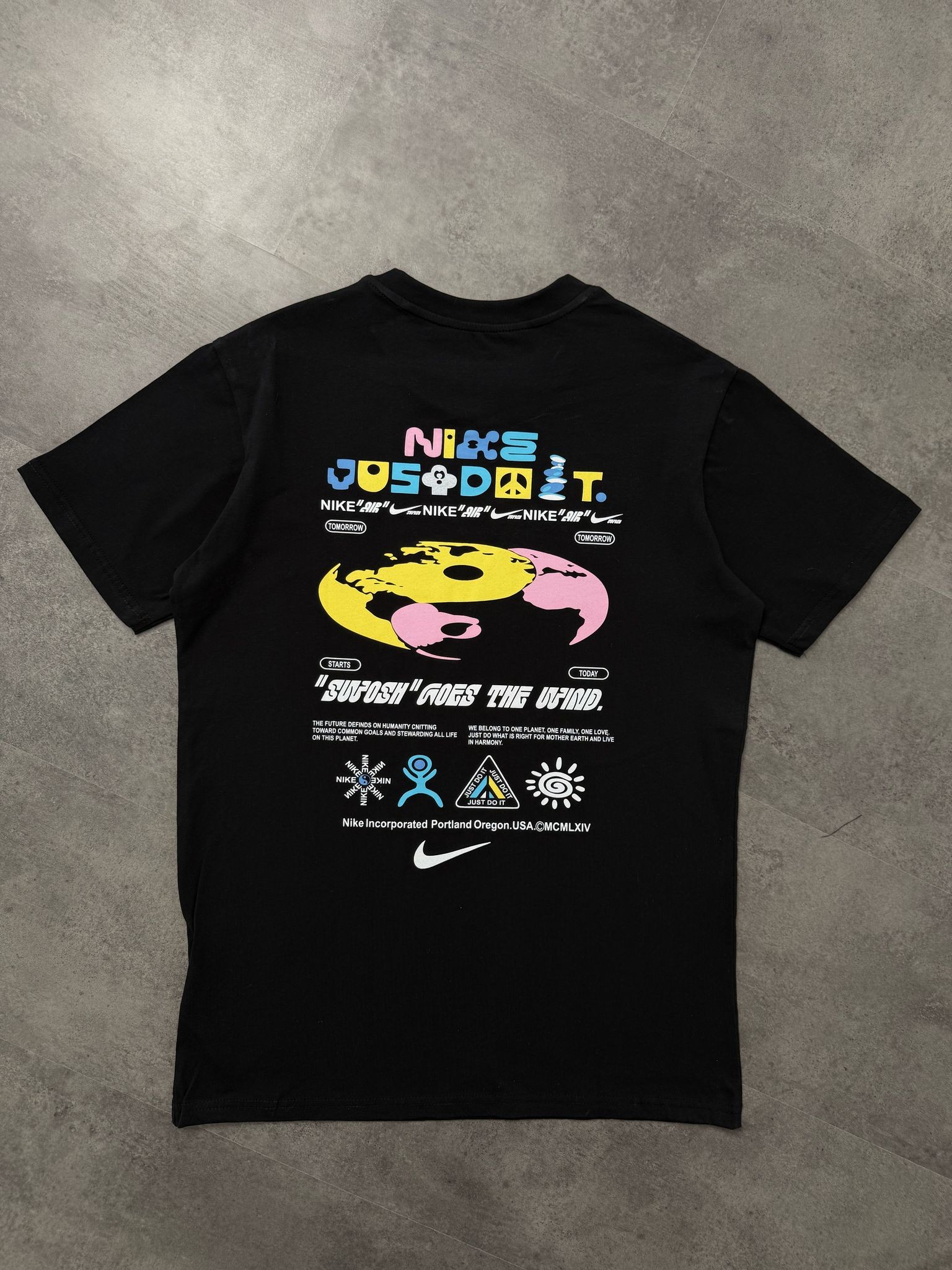 Yeni Sezon Back To Print Just Do It Lego T-shirt - SİYAH