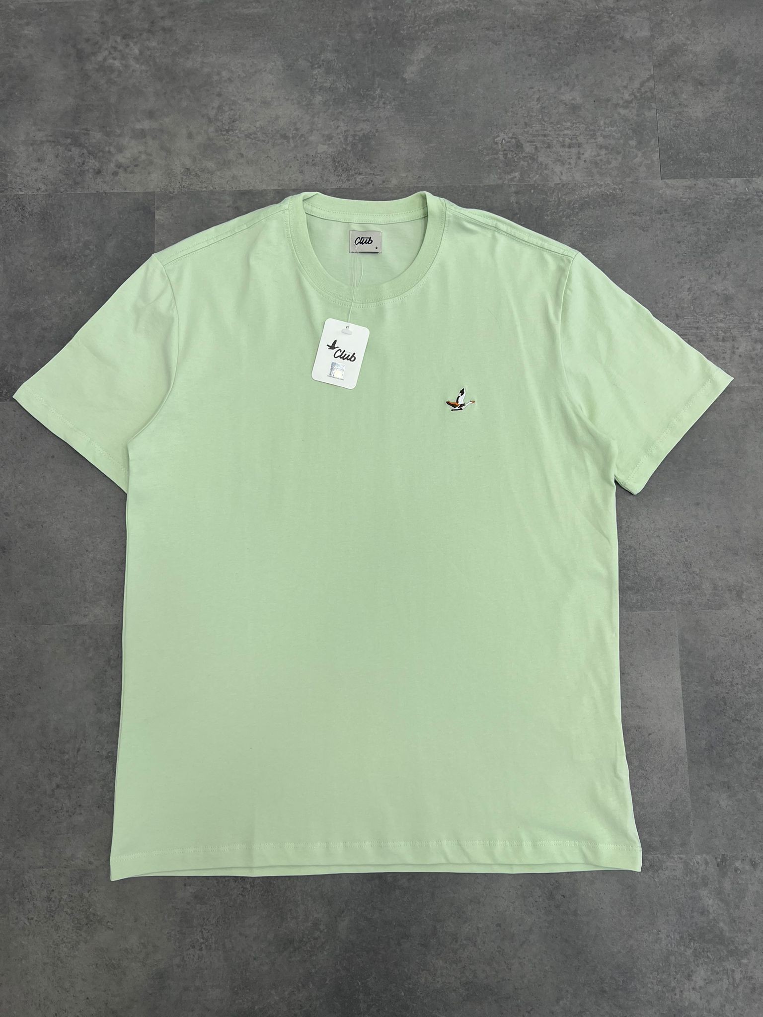 Yeni Sezon Classic Mini Logo Green Basic T-shirt