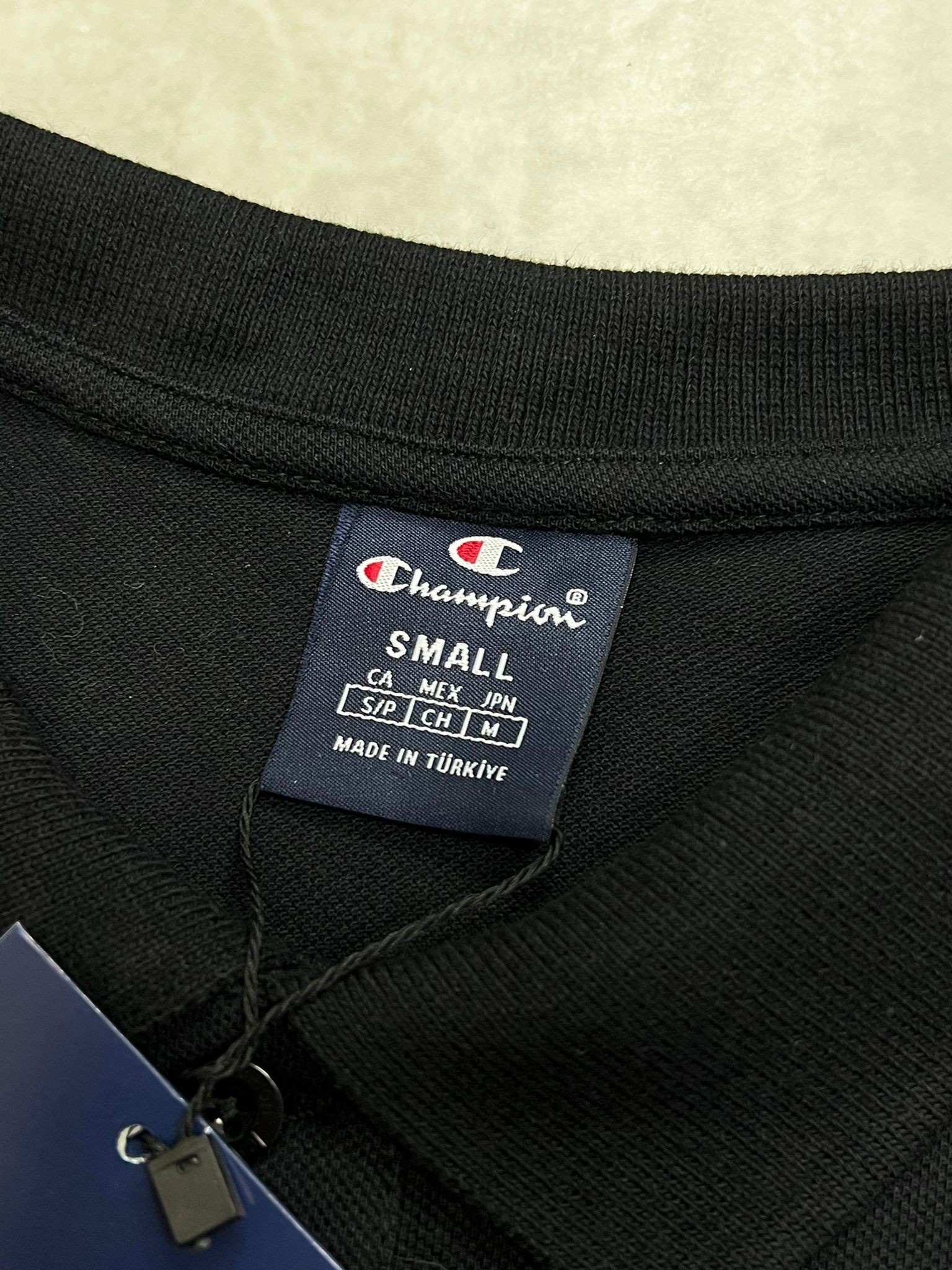 Patch Mini Logo Polo Yaka Black T-shirt