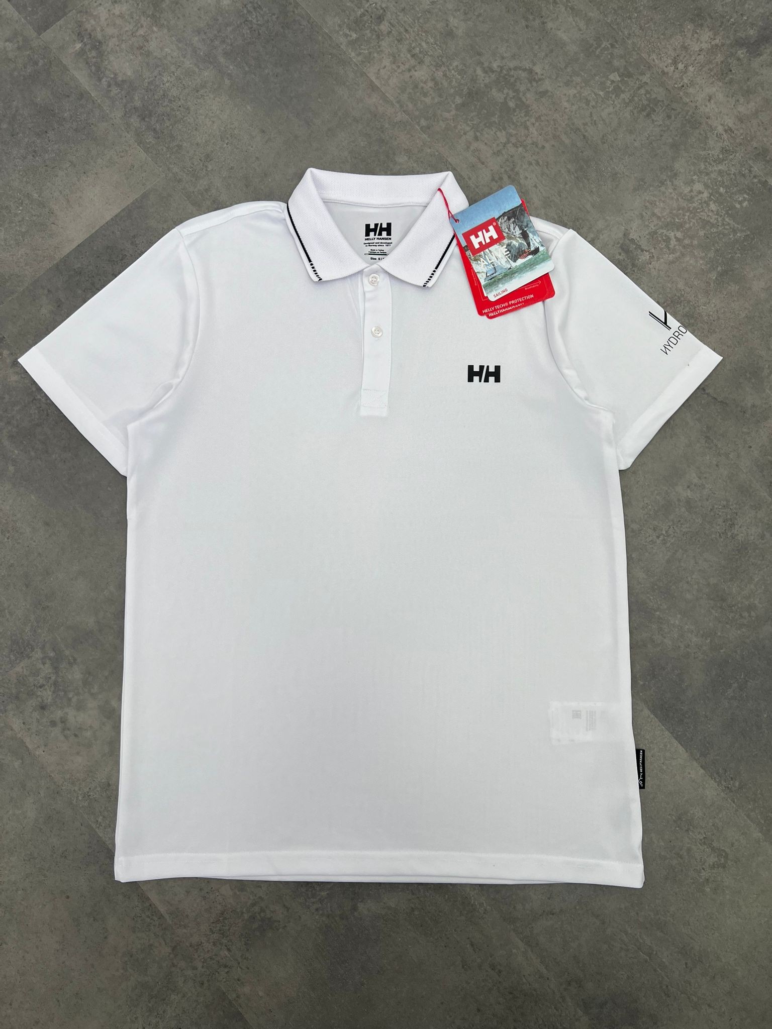 Yeni Sezon Basic Mini Logo Clima Cool (Nefes Alan) Polo Yaka White T-shirt