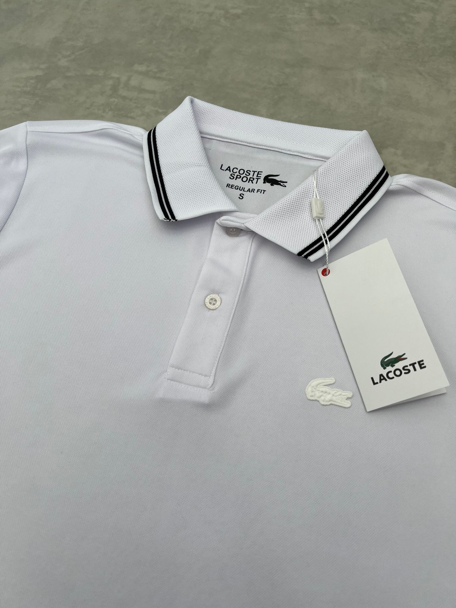 Clima Cool (Nefes Alan) Yaka Şeritli Light White T-shirt