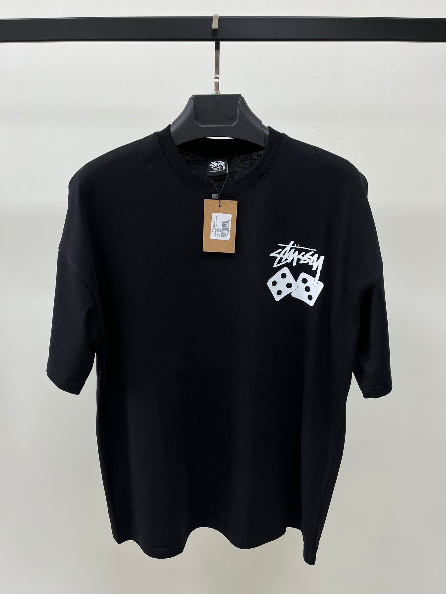 Stussy Dice Pig. Dyed Tee Oversize Black T-shirt