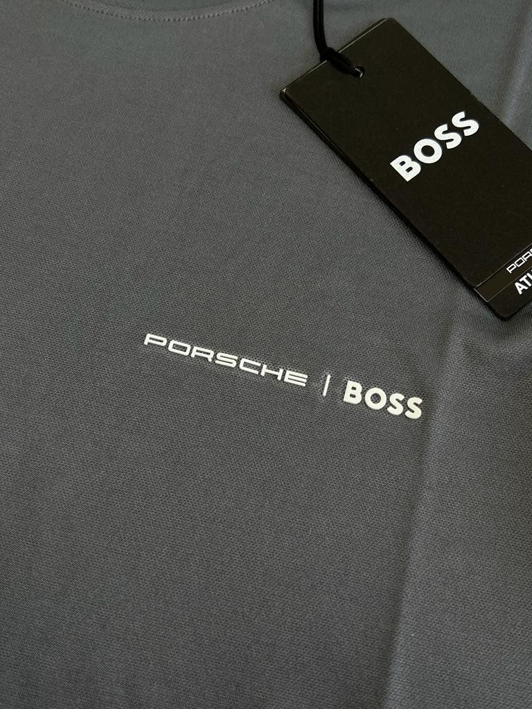 Porche x Bss Logo Clima Cool (Nefes Alan) Gray T-shirt