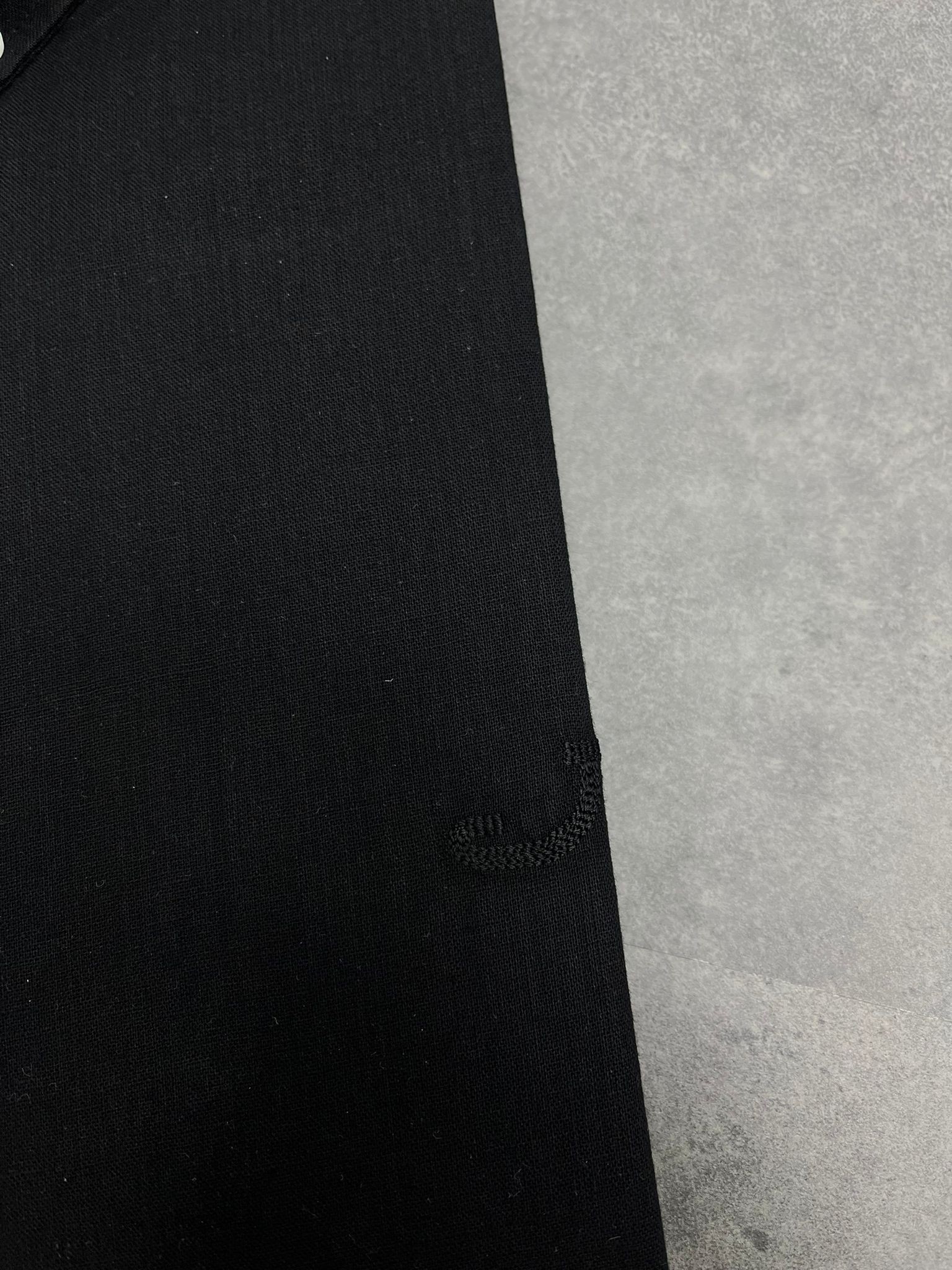 Yeni Sezon Basic Classic  Black Extra Regular Keten Gömlek
