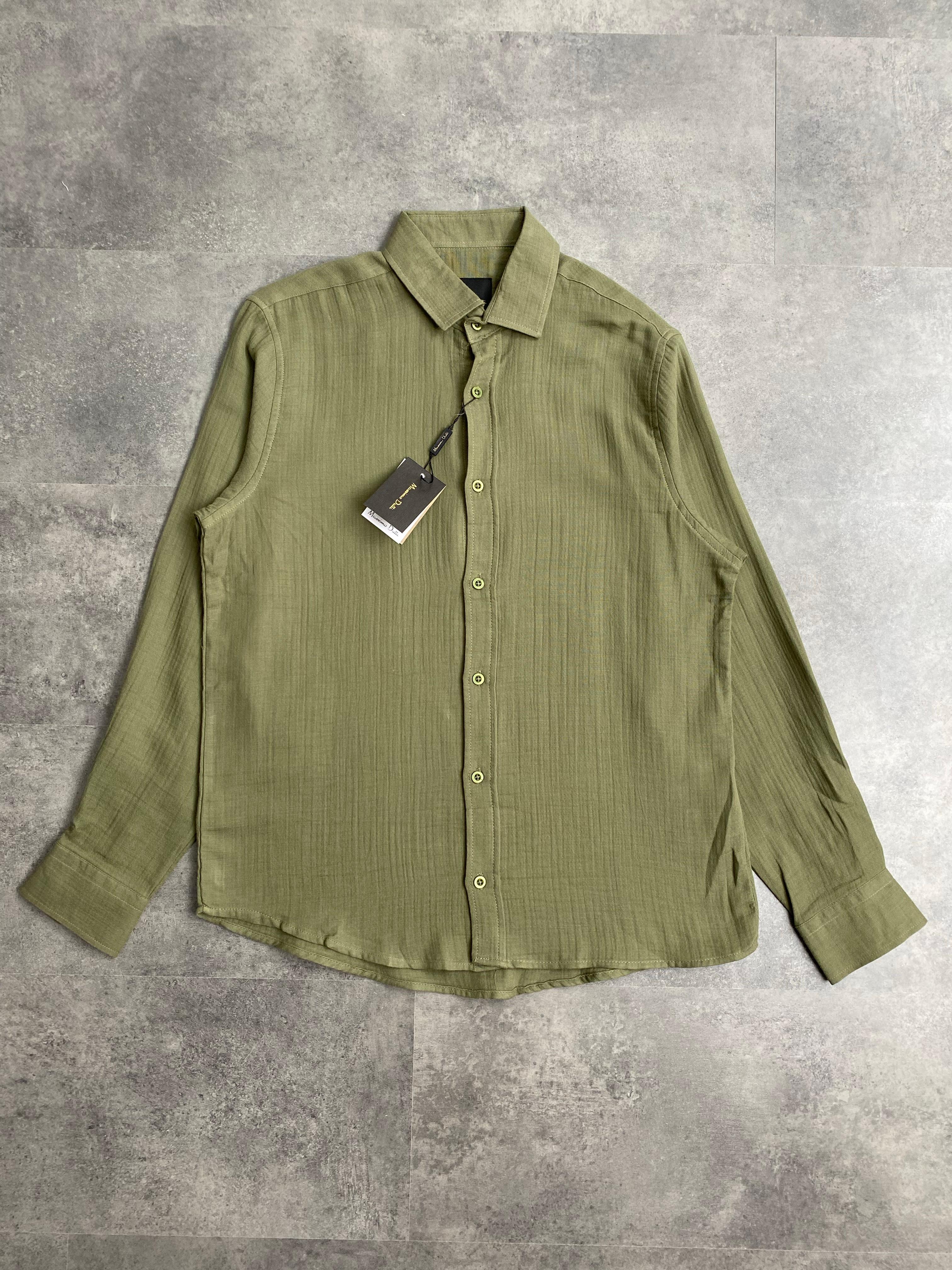 Yeni Sezon Classic Casual  Müslin Gömlek - HAKİ